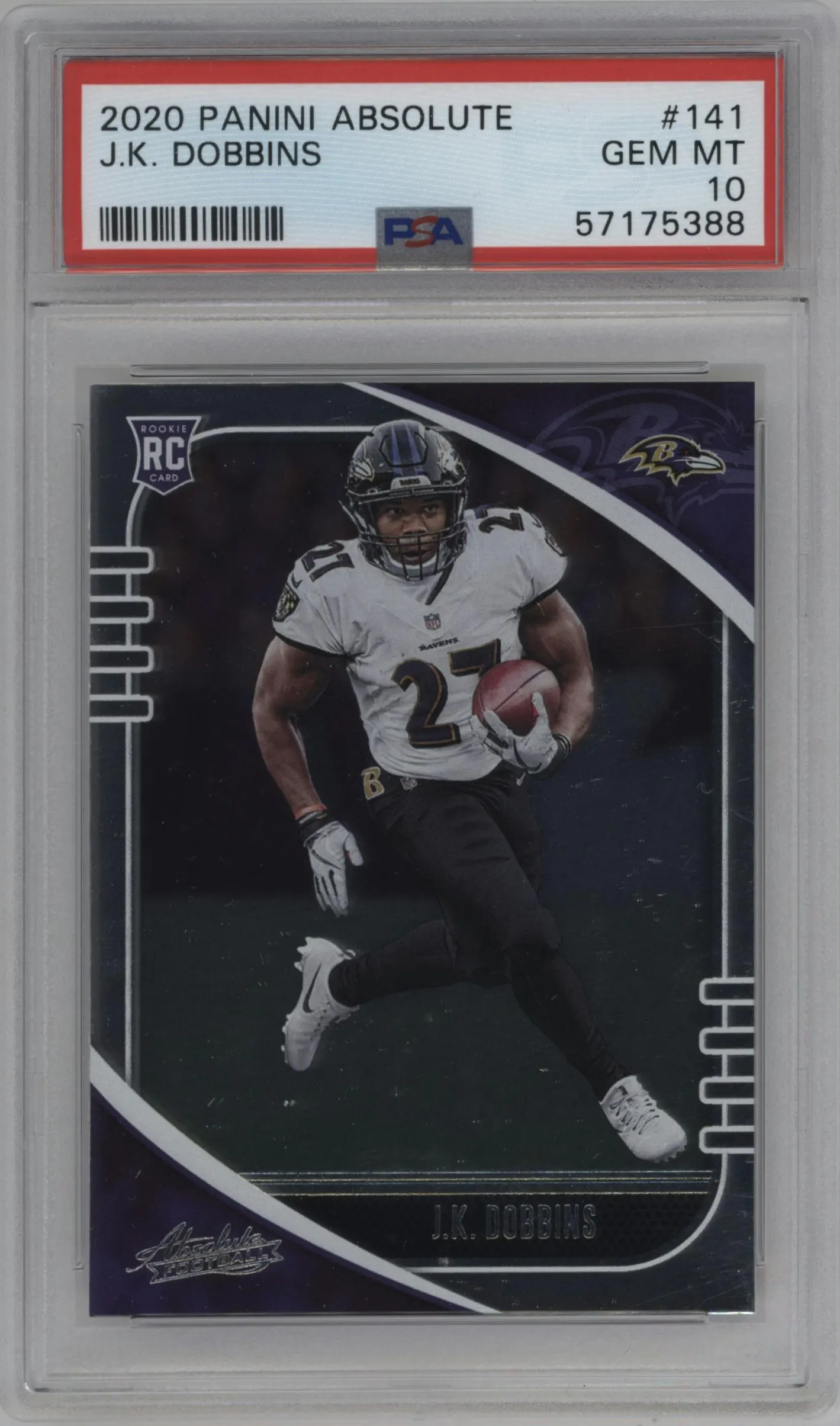2020 Panini Absolute J.K. Dobbins Retail #141 PSA 10