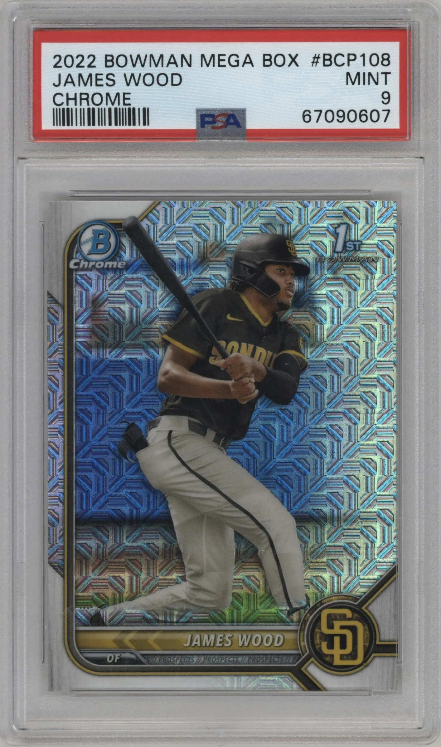 2022 Bowman Mega Box Chrome James Wood #BCP-108 PSA 9