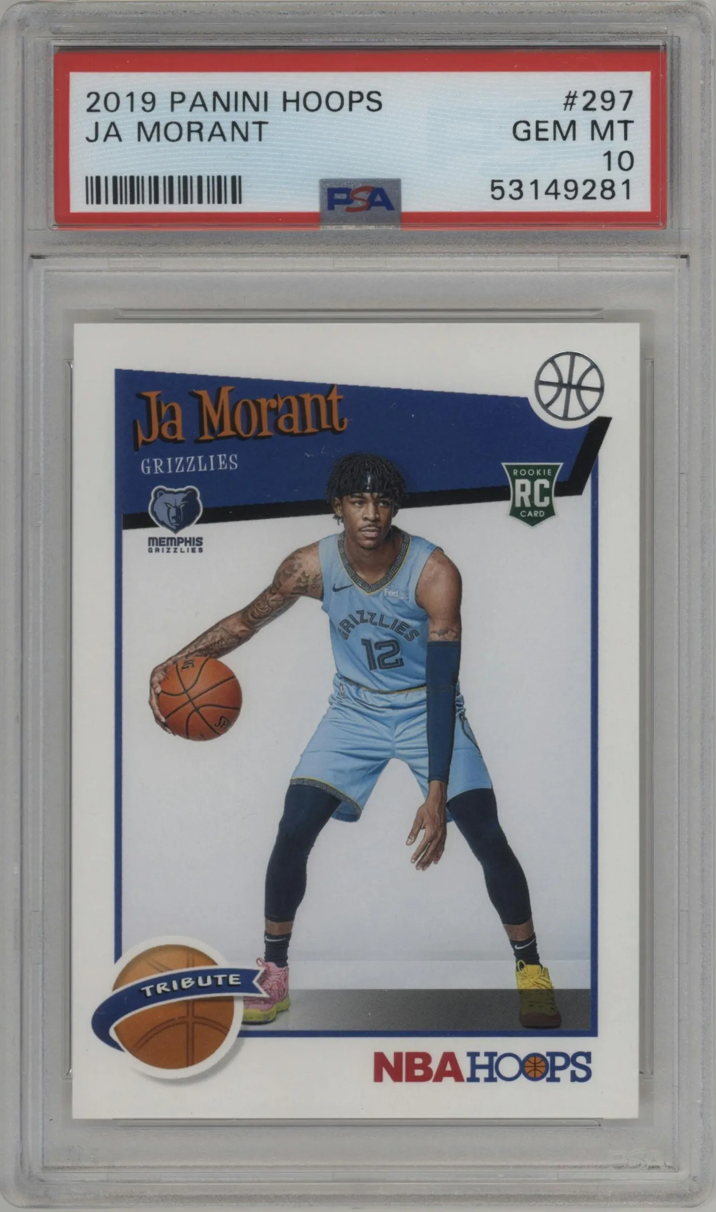 2019 Panini NBA Hoops Ja Morant #297 PSA 10