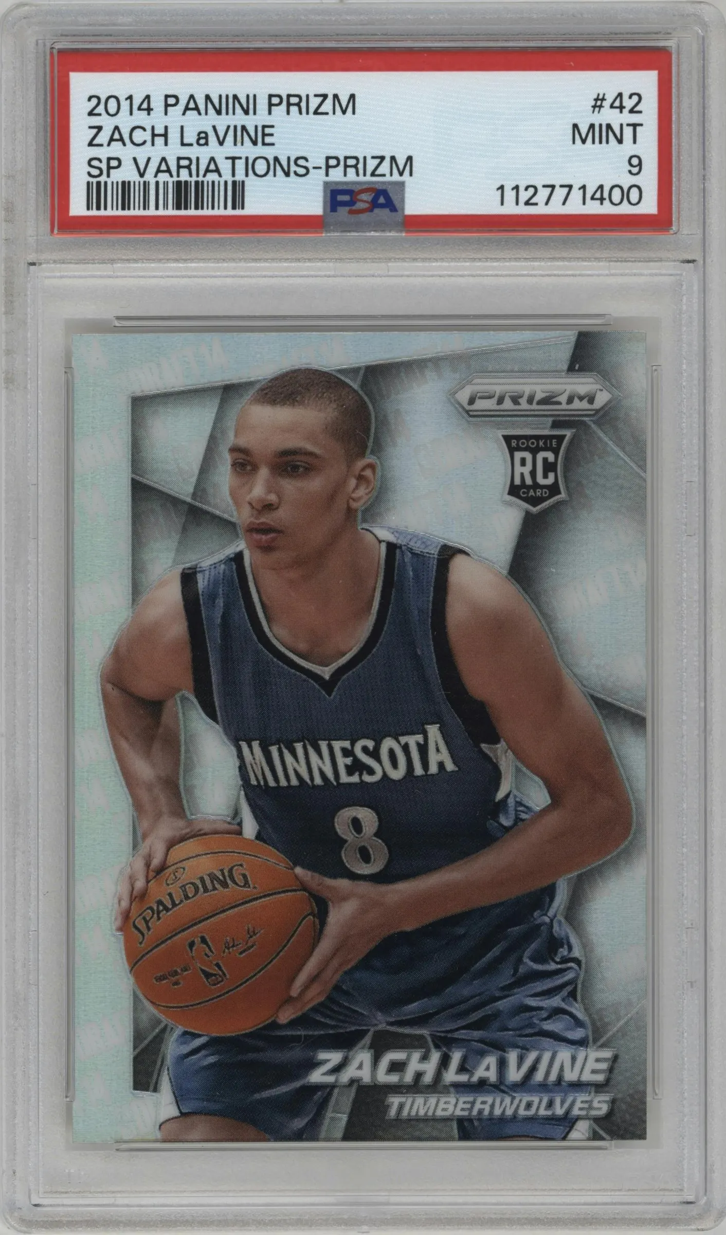 2014 Panini Prizm SP Zach LaVine #42 PSA 9