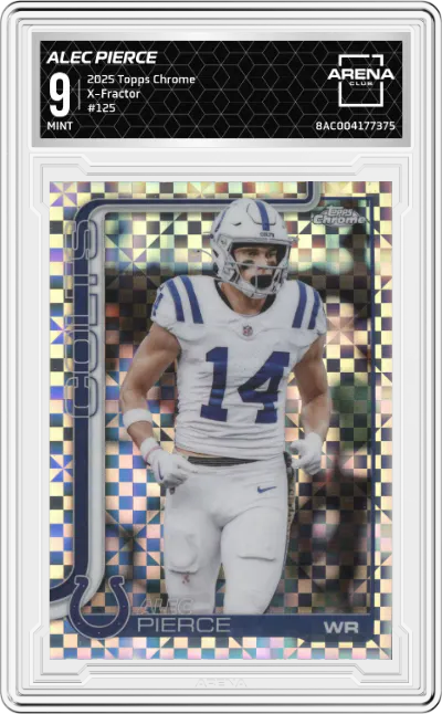 2025 Topps Chrome Alec Pierce X-Fractor #125 ARENA CLUB 9
