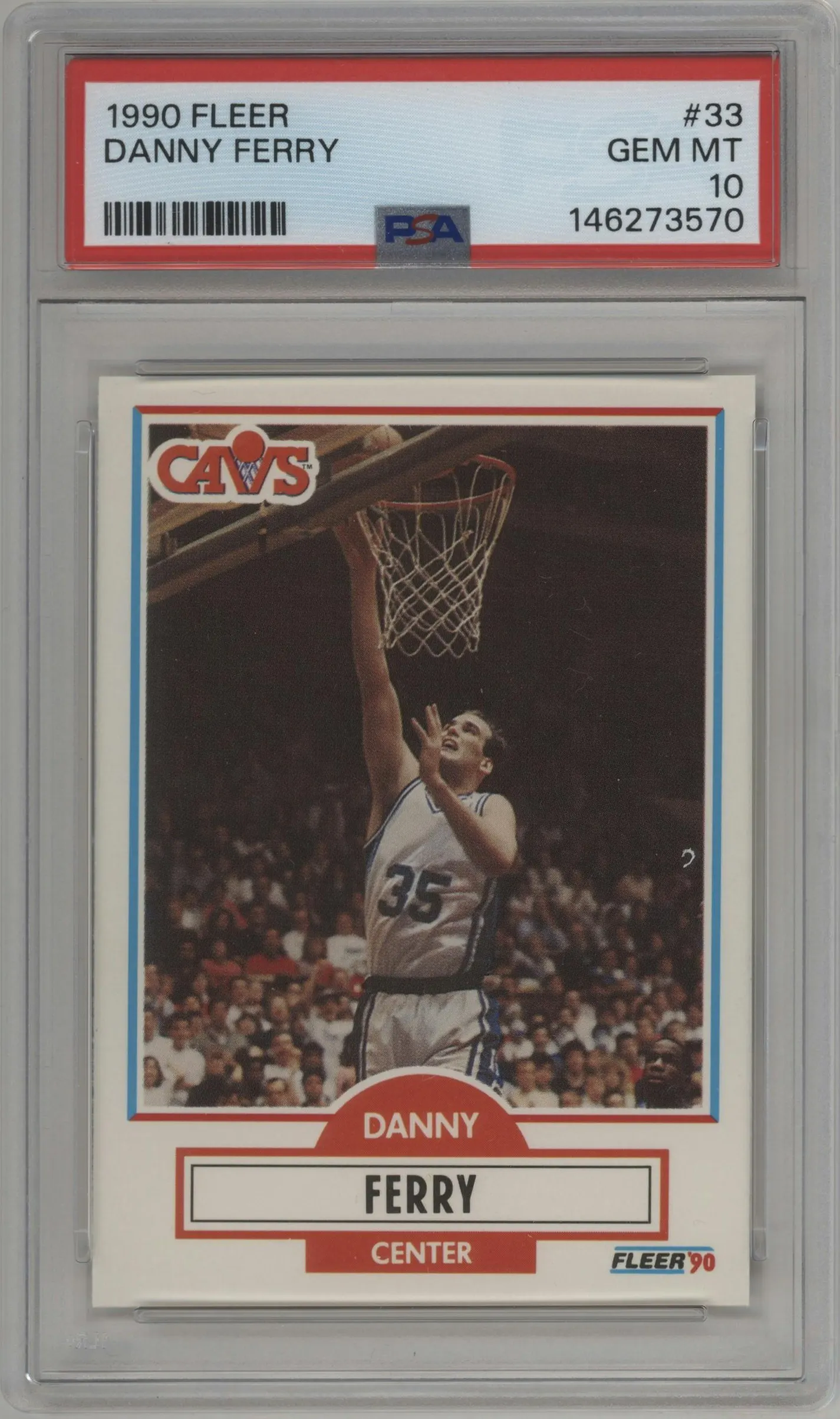 1990 Fleer Danny Ferry #33 PSA 10