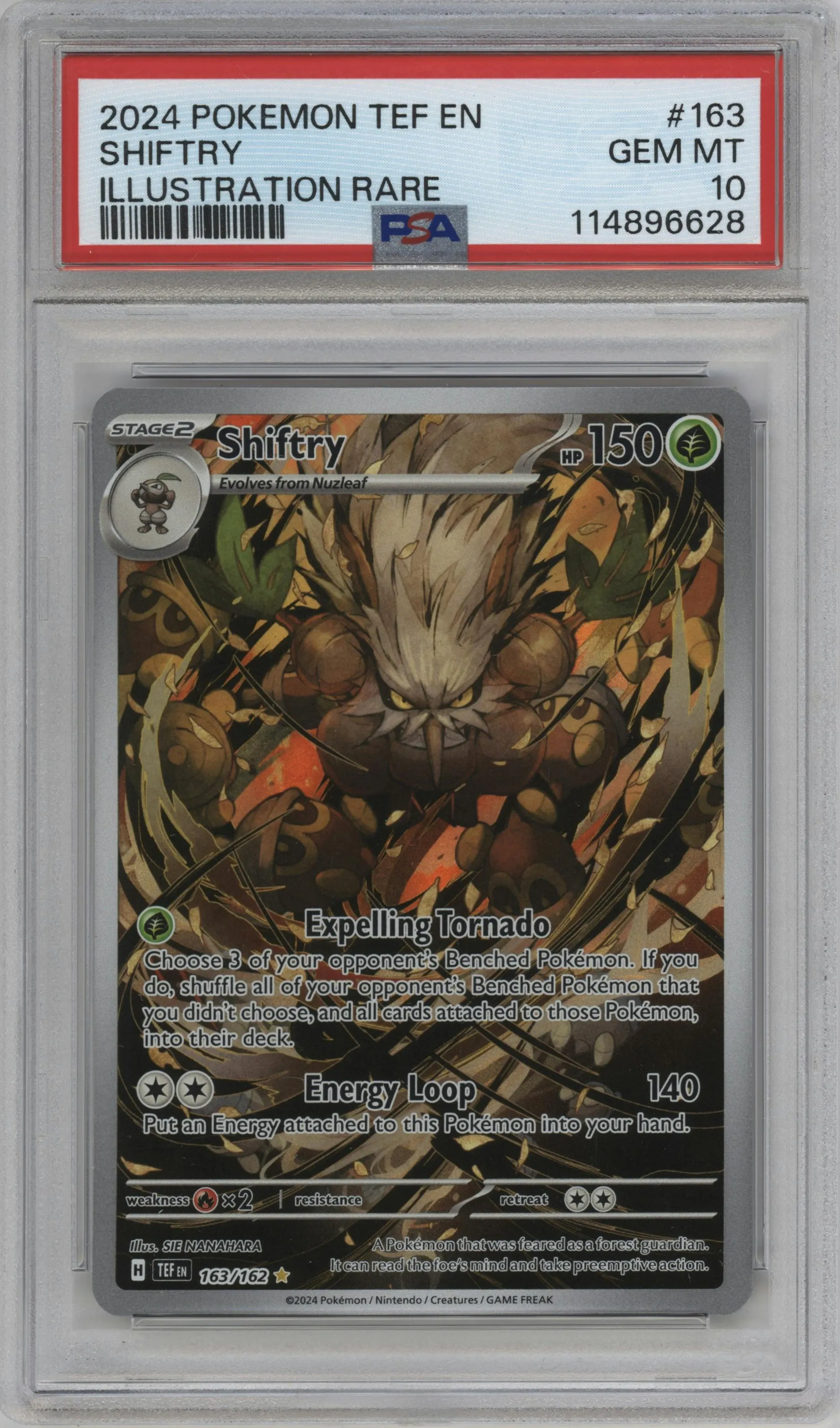 2024 Pokemon SV Temporal Forces Shiftry #163 PSA 10