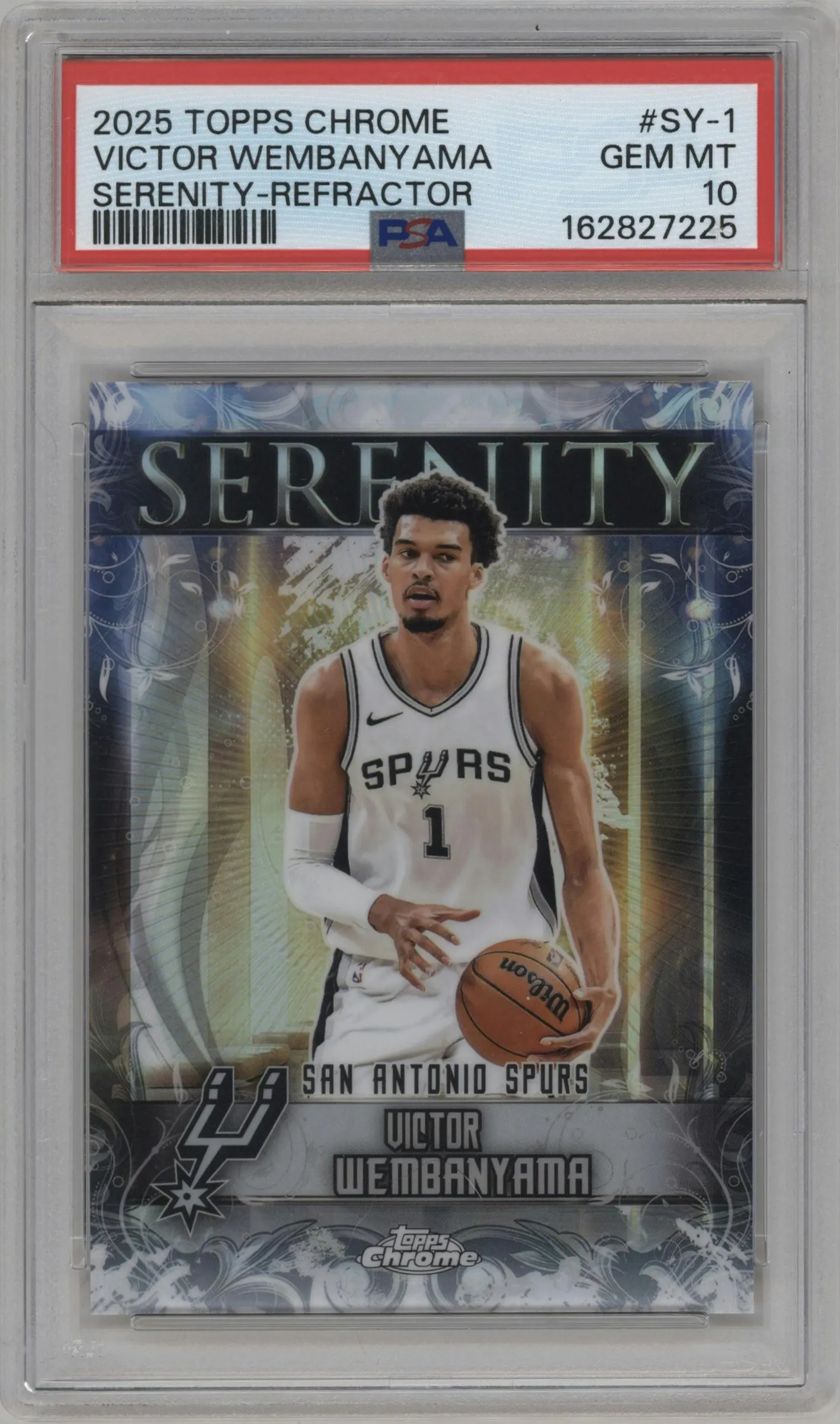 2025 Topps Chrome Serenity Victor Wembanyama Refractor #SY-1 PSA 10