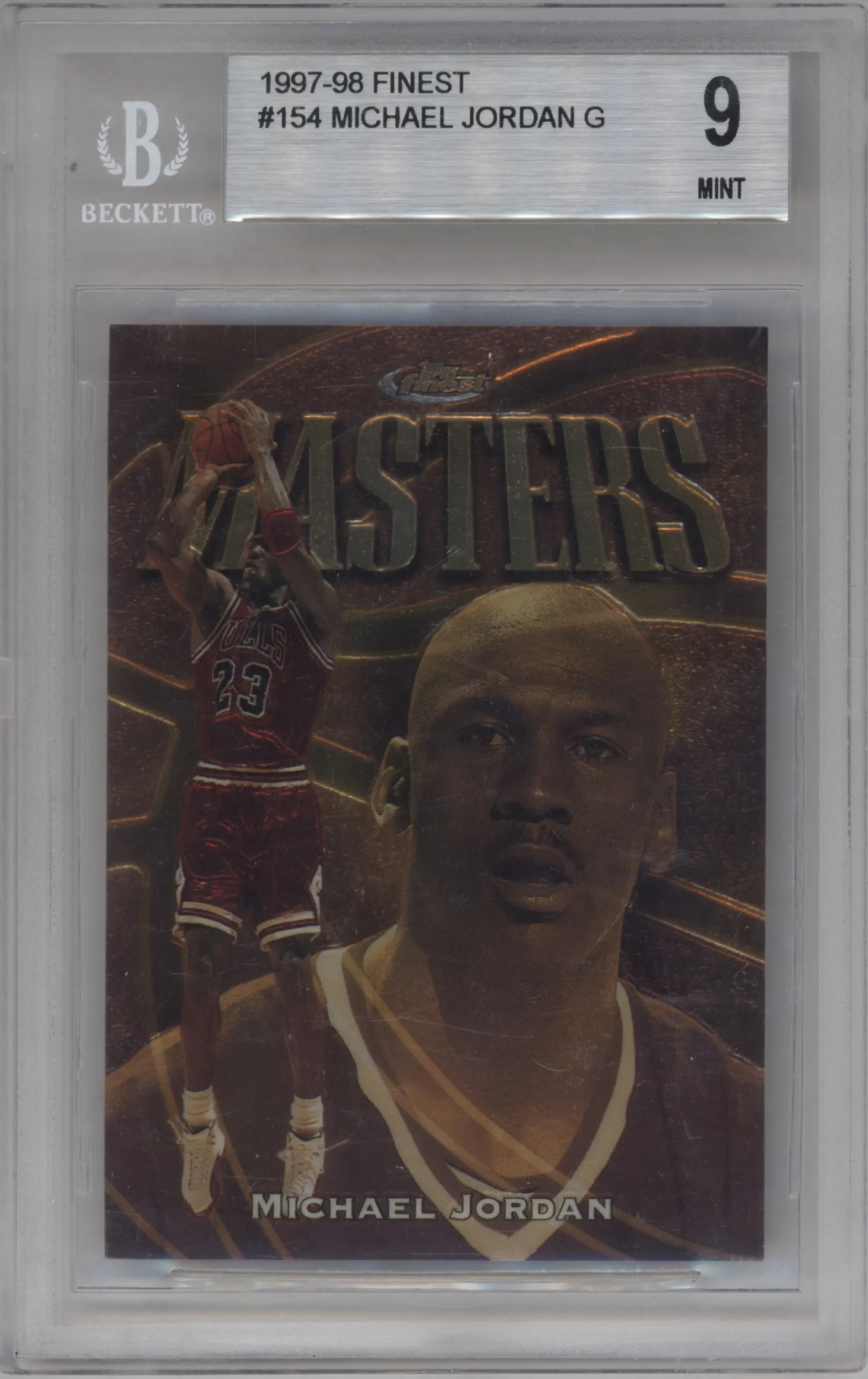 1997 Topps Finest Michael Jordan #154 BGS 9