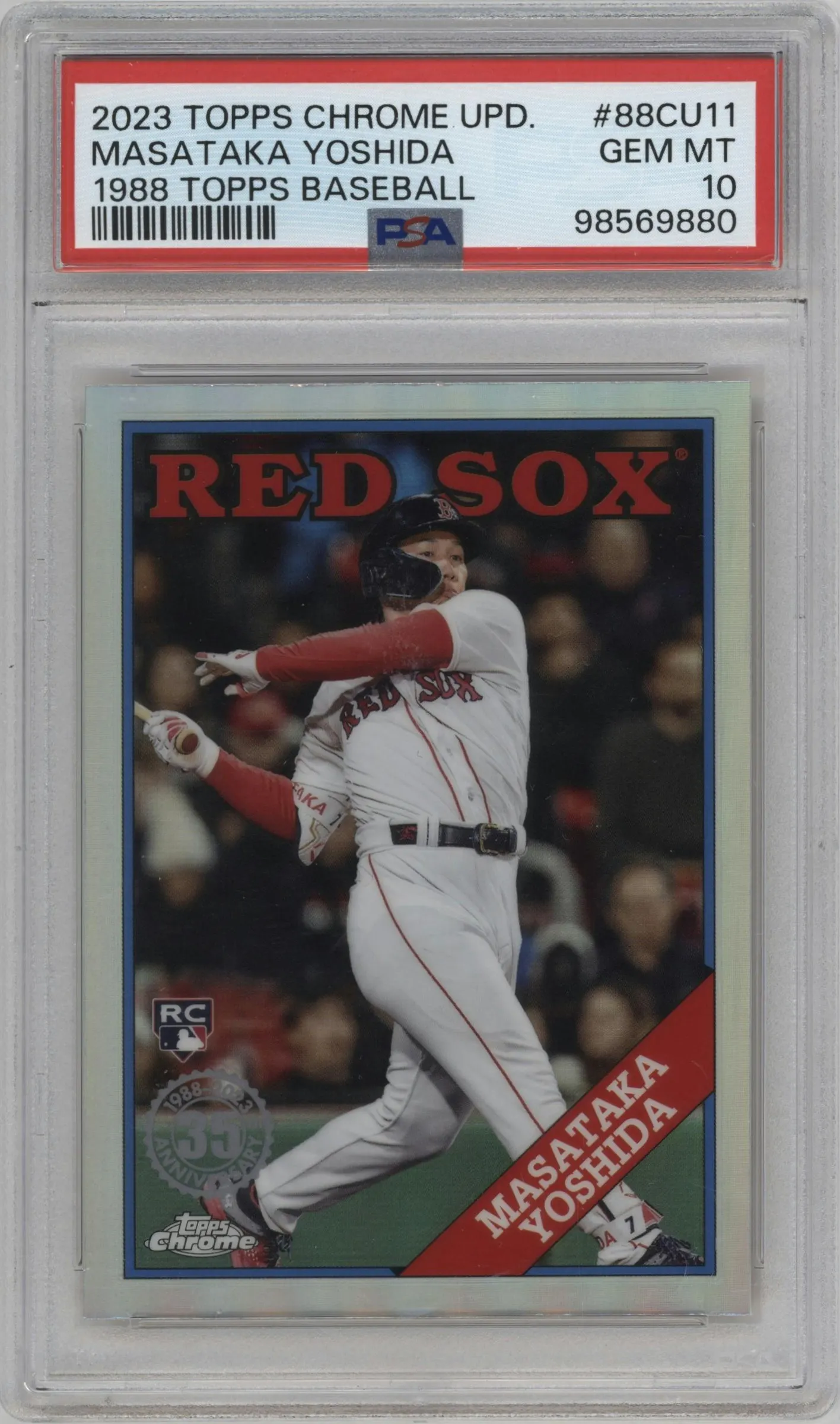 2023 Topps Chrome Update 1988 Topps Masataka Yoshida #88CU-11 PSA 10