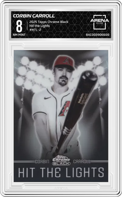 2025 Topps Chrome Black Hit the Lights Corbin Carroll #HTL-2 ARENA CLUB 8