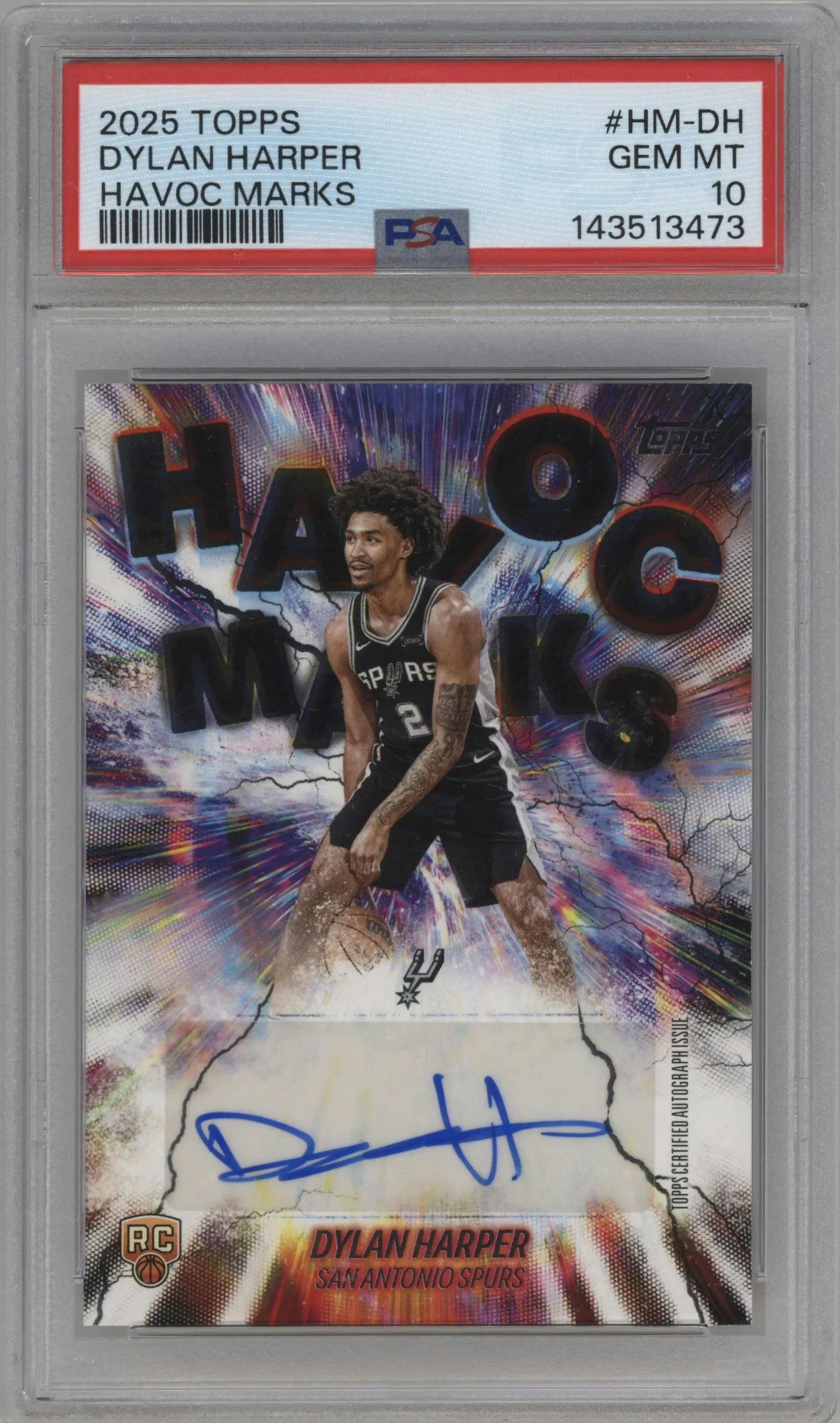 2025 Topps Havoc Marks Dylan Harper #HM-DH PSA 10