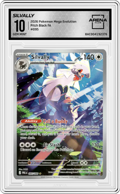 2026 Pokemon Mega Evolution Pitch Black Silvally #095 ARENA CLUB 10