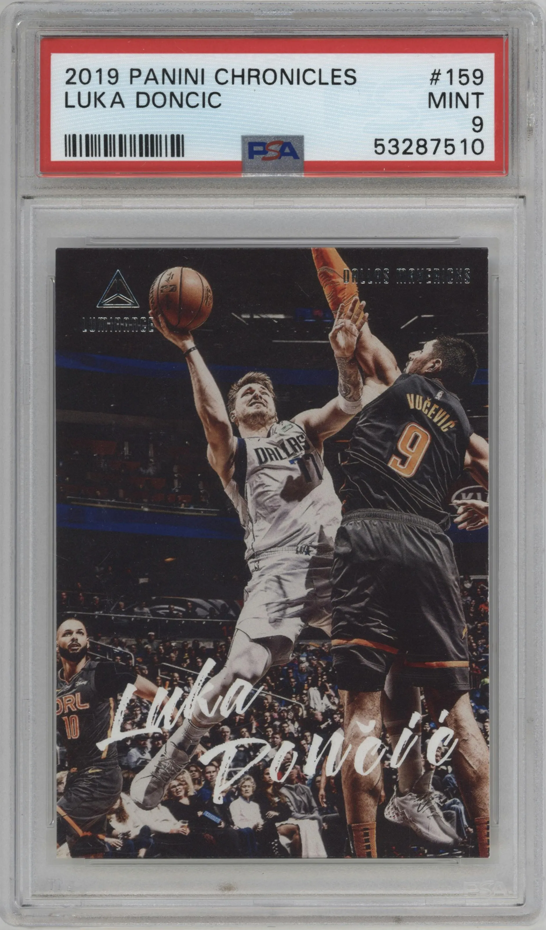 2019 Panini Chronicles Luminance Luka Doncic #159 PSA 9