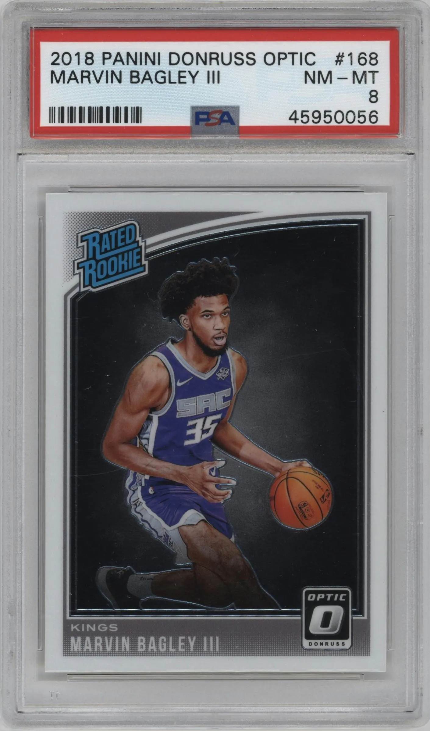 2018 Panini Donruss Optic Rated Rookie Marvin Bagley III PSA 8
