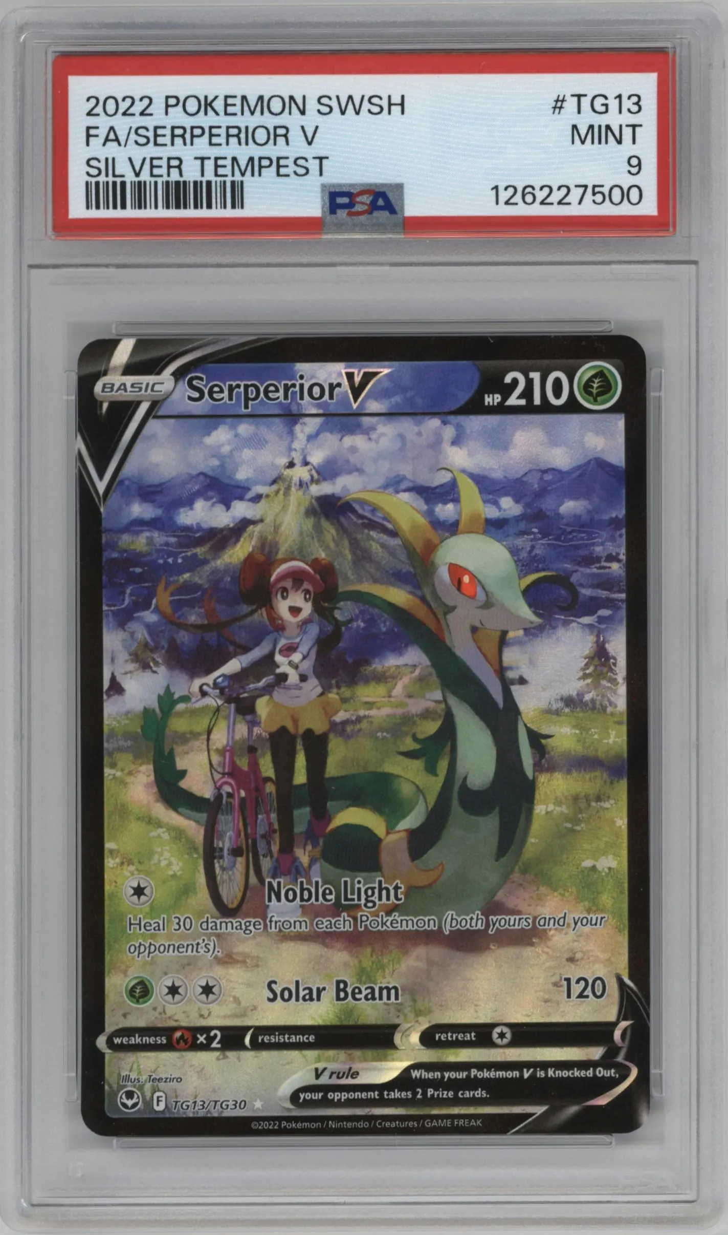 2022 Pokemon SWSH Silver Tempest TG Serperior V #TG13 PSA 9