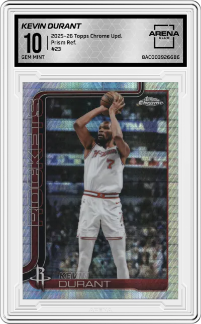 2025 Topps Chrome Update Kevin Durant Prism Refractor #23 ARENA CLUB 10