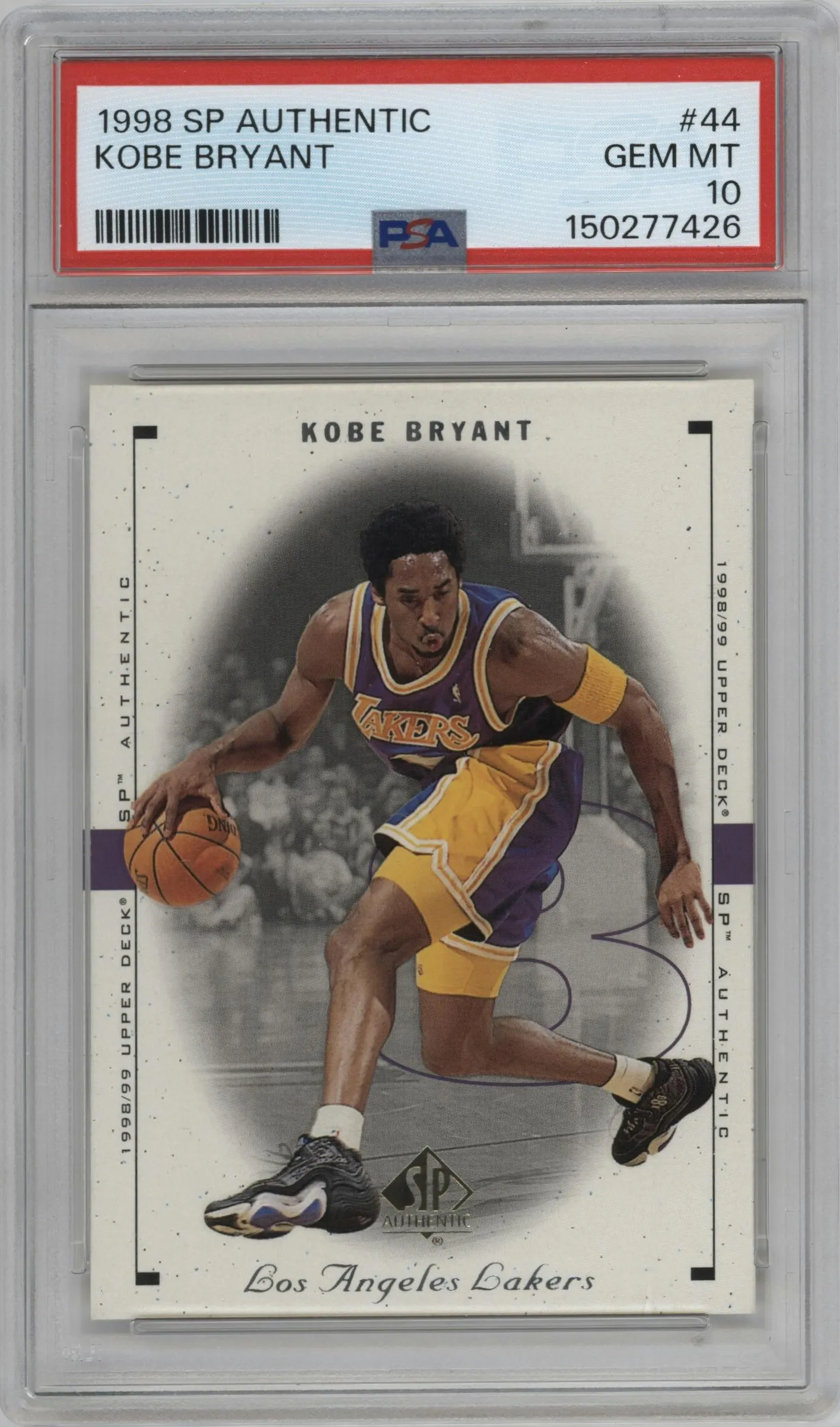 1998 SP Authentic Kobe Bryant #44 PSA 10