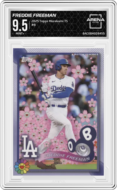 2025 Topps MLB World Tour Tokyo Series Takashi Murakami Complex Exclusive Freddie Freeman #9 ARENA CLUB 9.5