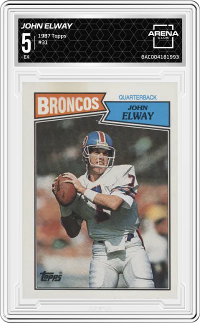 1987 Topps John Elway #31 ARENA CLUB 5