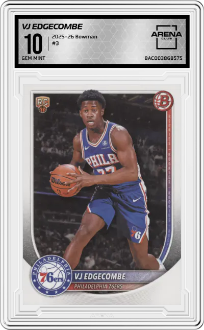 2025 Bowman VJ Edgecombe #3 ARENA CLUB 10