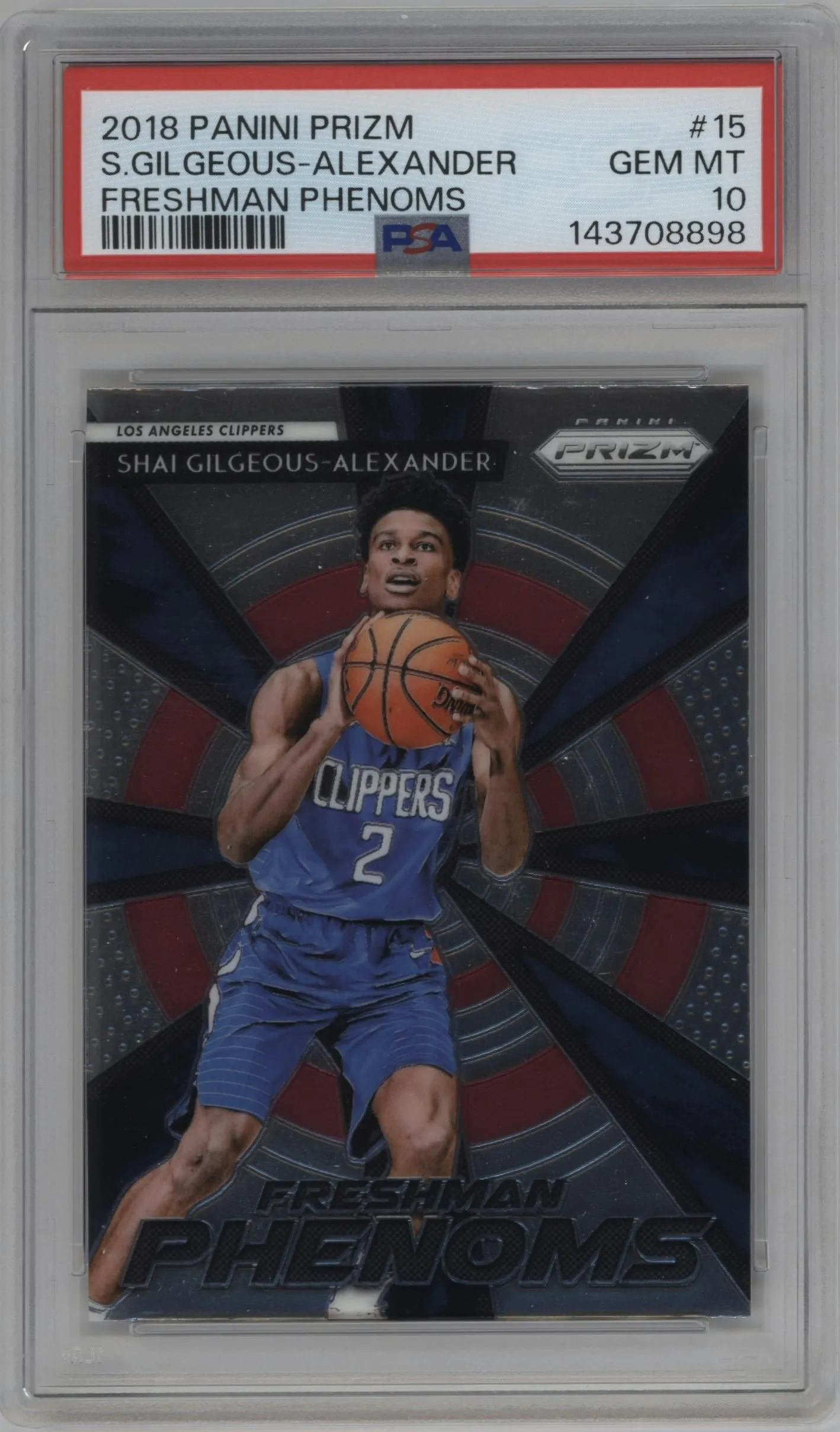 2018 Panini Prizm Frshmn.Phenoms Shai Gilgeous-Alexander #15 PSA 10