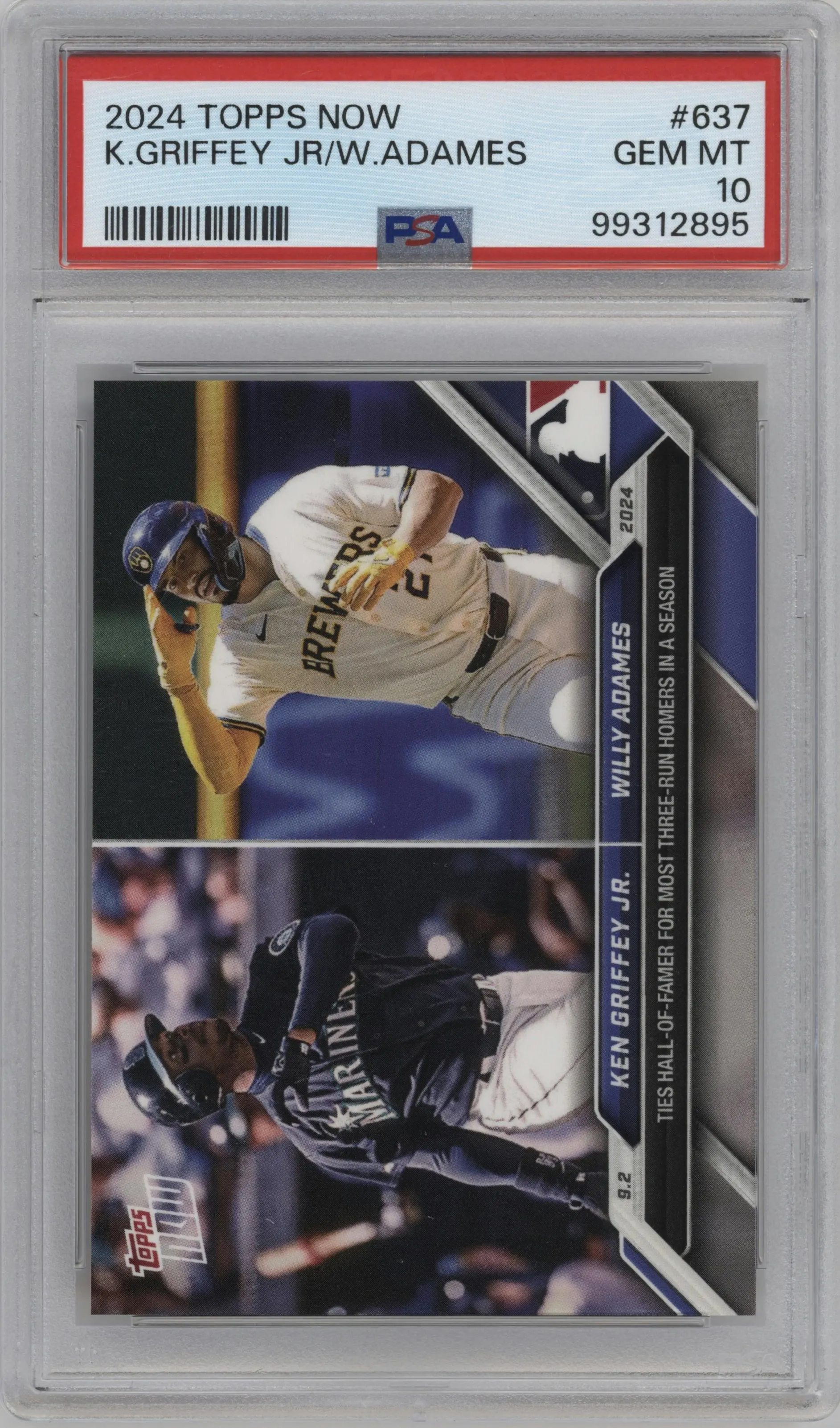 2024 Topps Now Ken Griffey Jr./Willy Adames #637 PSA 10