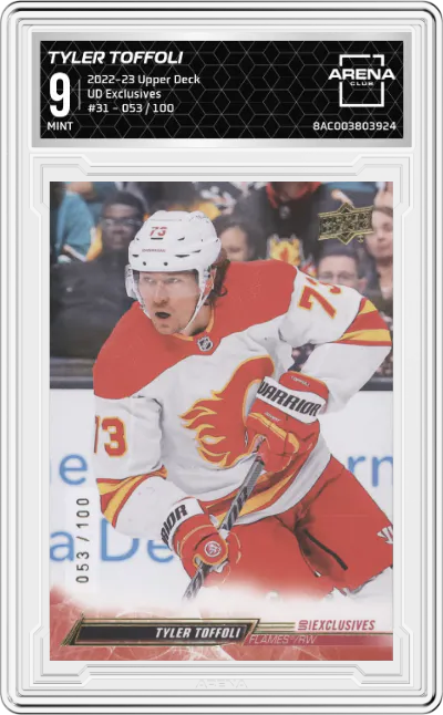 2022 Upper Deck Tyler Toffoli UD Exclusives #31 ARENA CLUB 9
