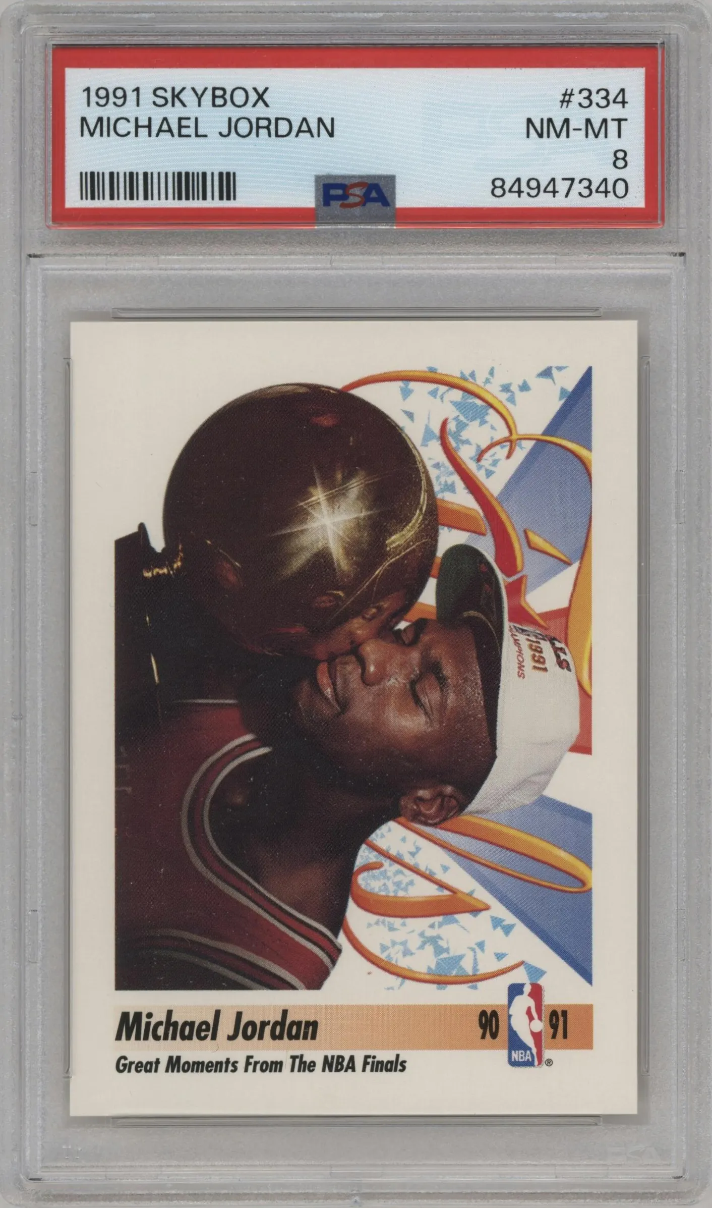 1991 Skybox Michael Jordan #334 PSA 8