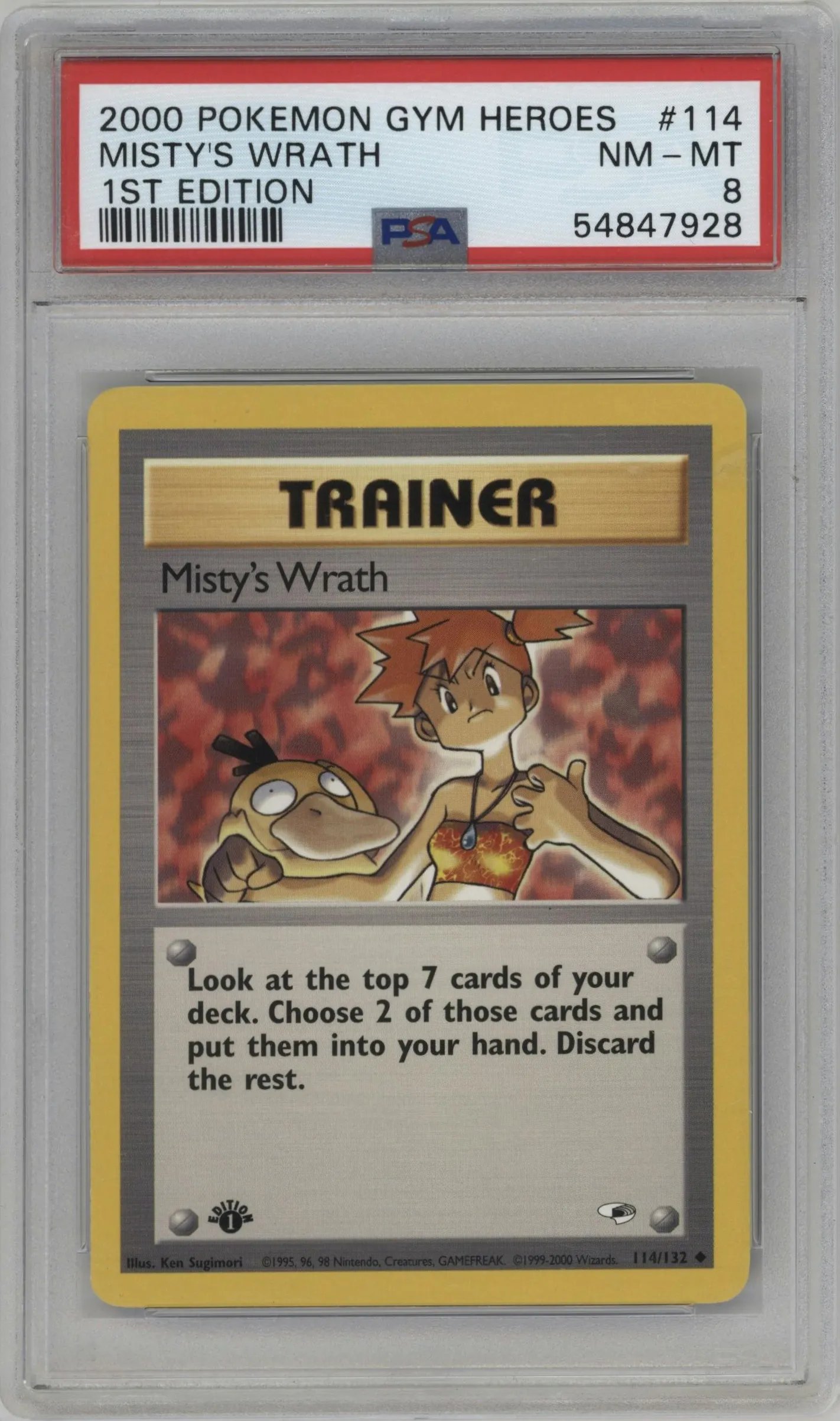 2000 Pokemon GH Gym Heroes Misty's Wrath #114 PSA 8