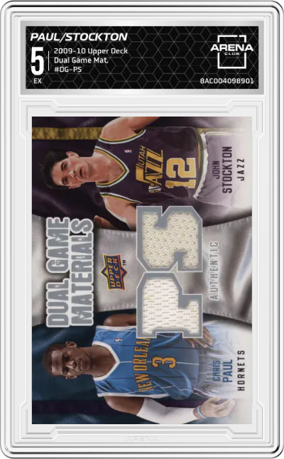 2009 Upper Deck Dual Game Mat. Chris Paul/John Stockton #DG-PS ARENA CLUB 5