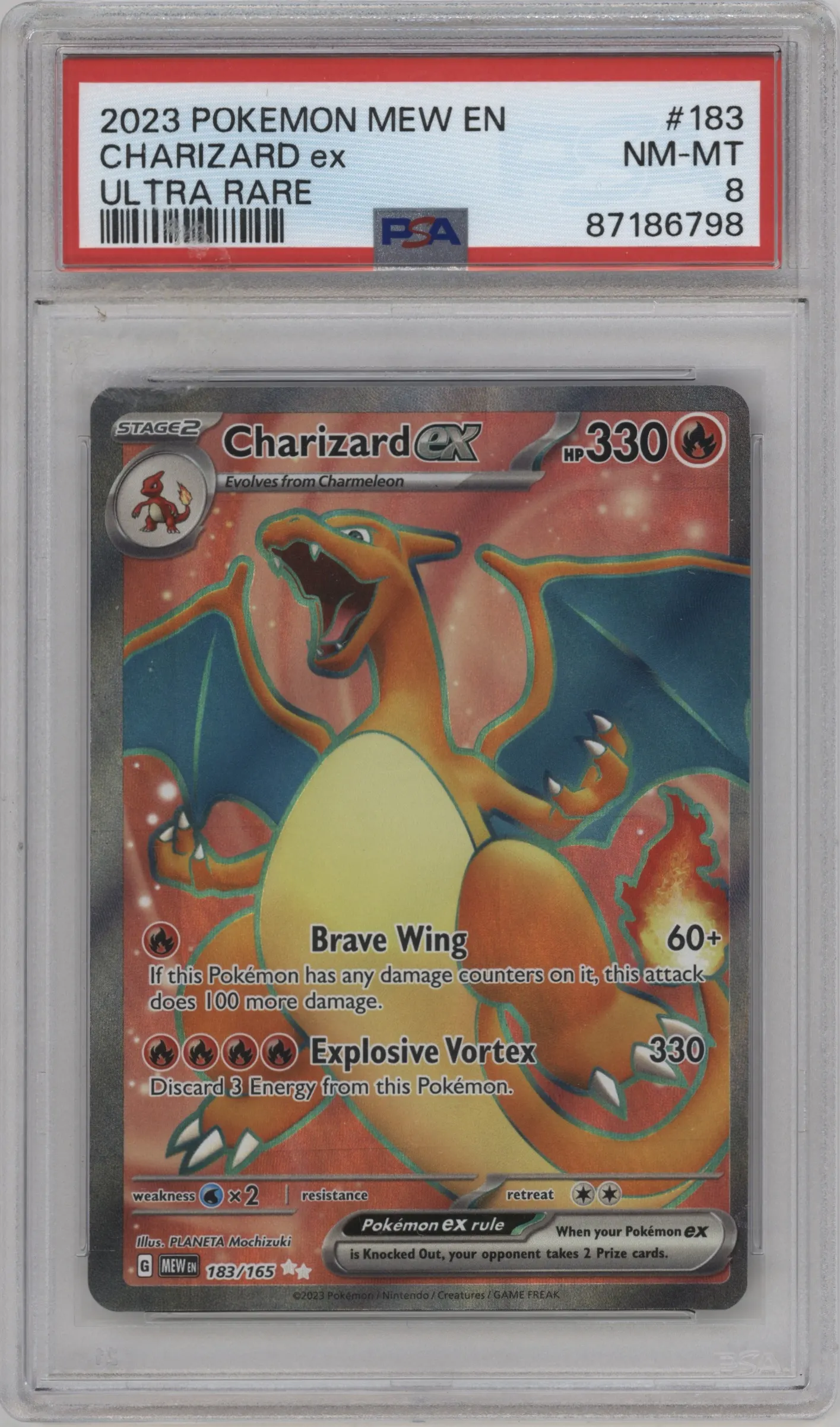 2023 Pokemon SV 151 Charizard ex #183 PSA 8