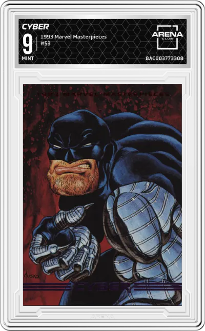 1993 SkyBox Marvel Masterpieces Cyber #53 ARENA CLUB 9