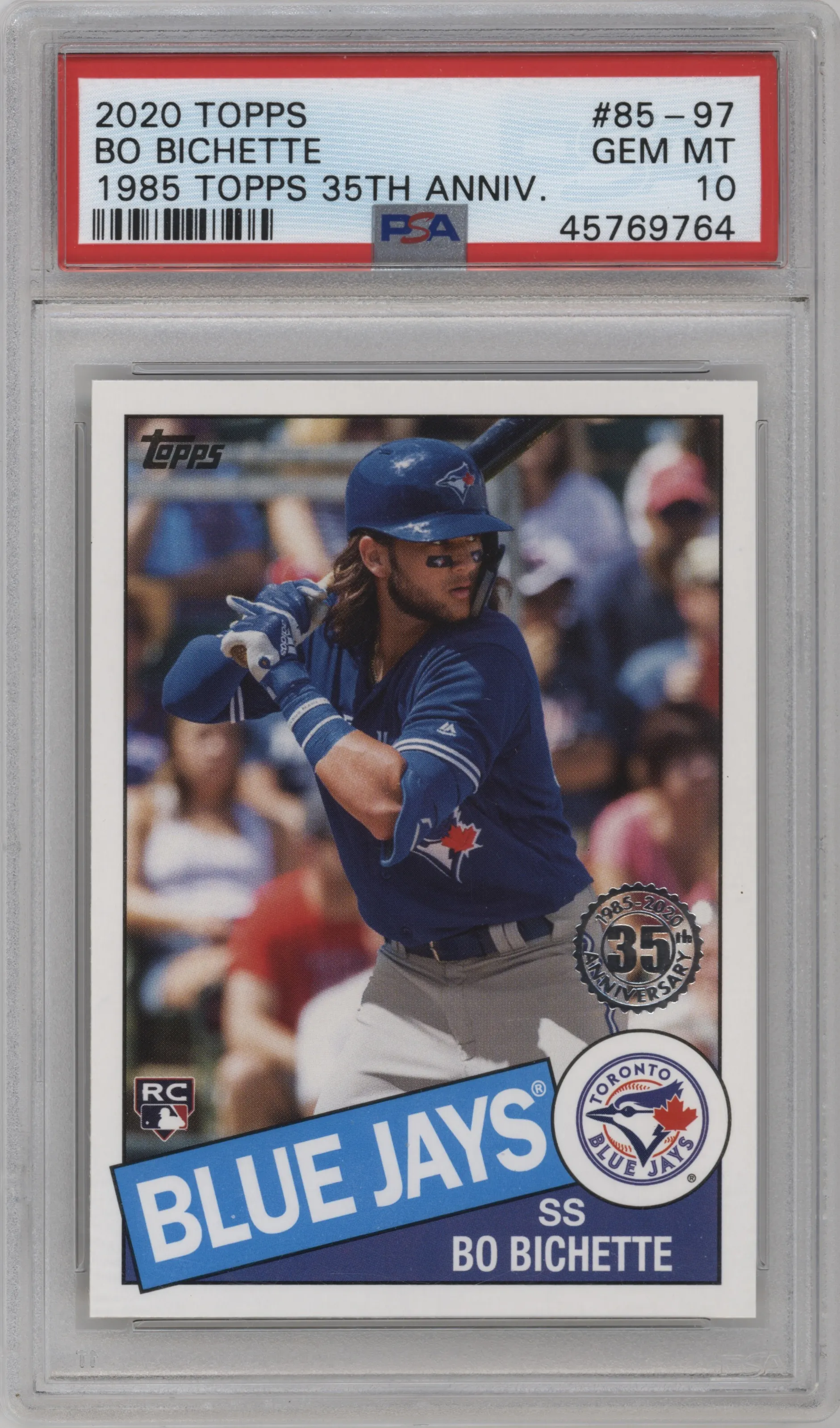 2020 Topps Series 1 1985 Topps Bo Bichette #85-97 PSA 10