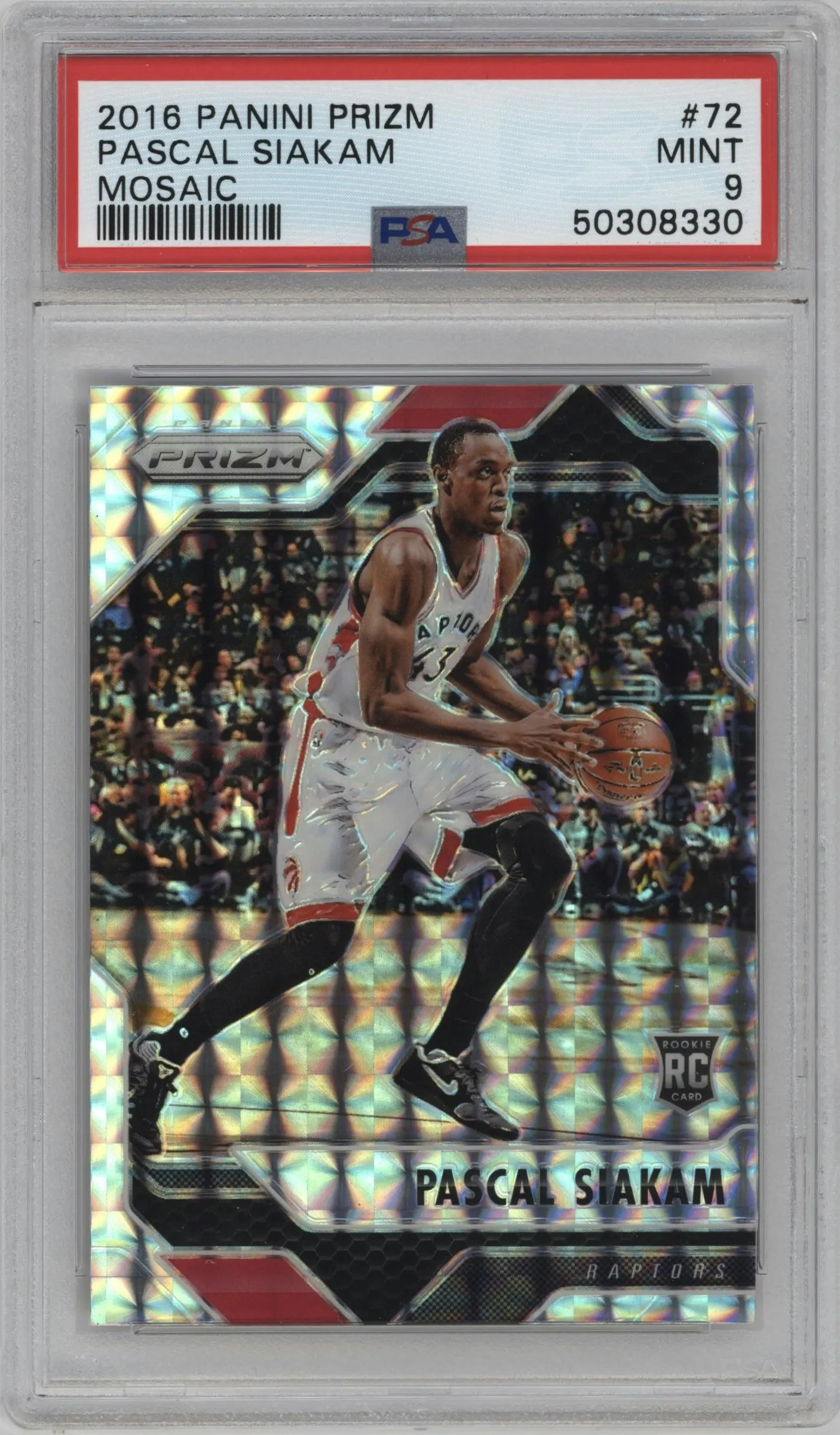 2016 Panini Prizm Pascal Siakam Mosaic #72 PSA 9