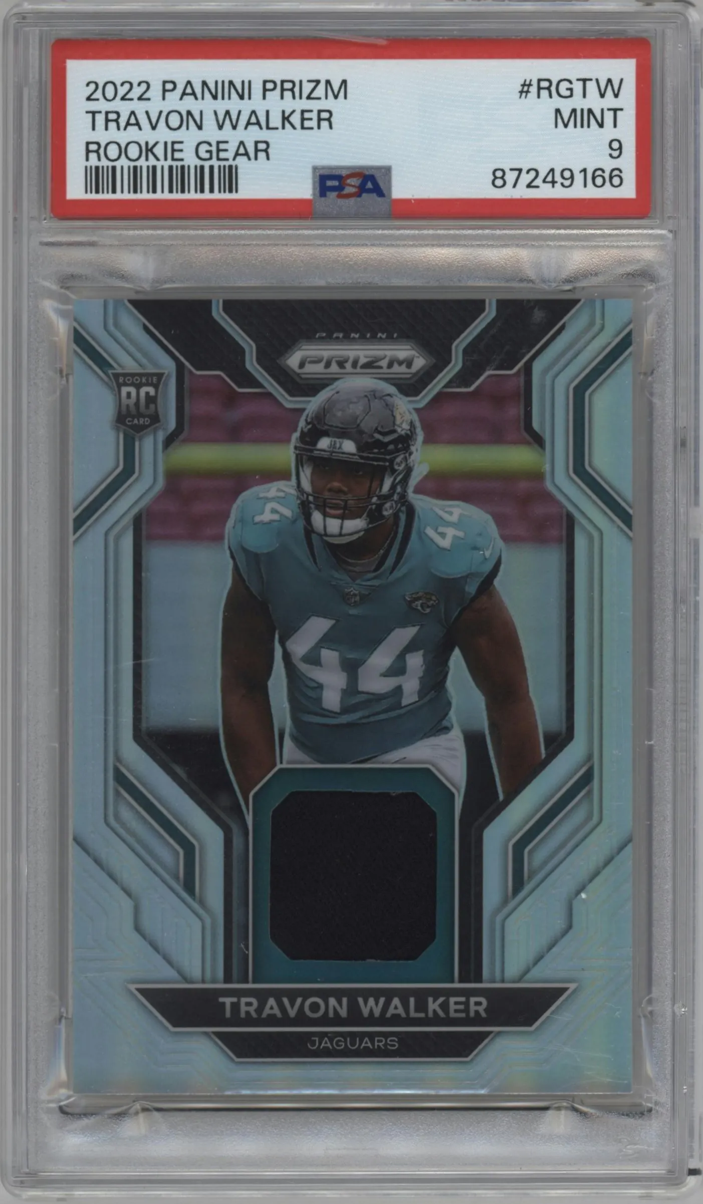 2022 Panini Prizm Rke.Gear Travon Walker #RG-TW PSA 9