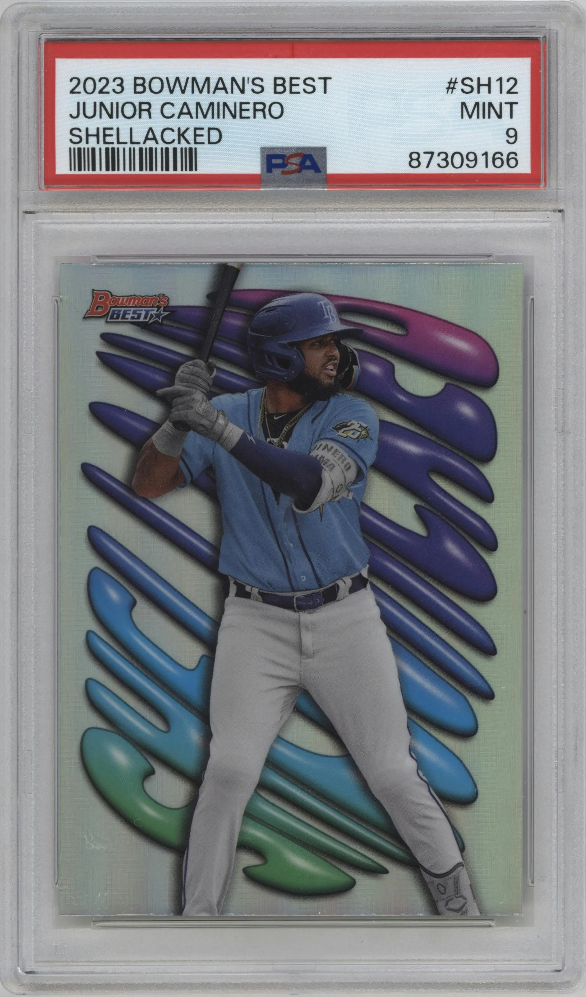 2023 Bowman's Best Shellacked Junior Caminero #SH-12 PSA 9