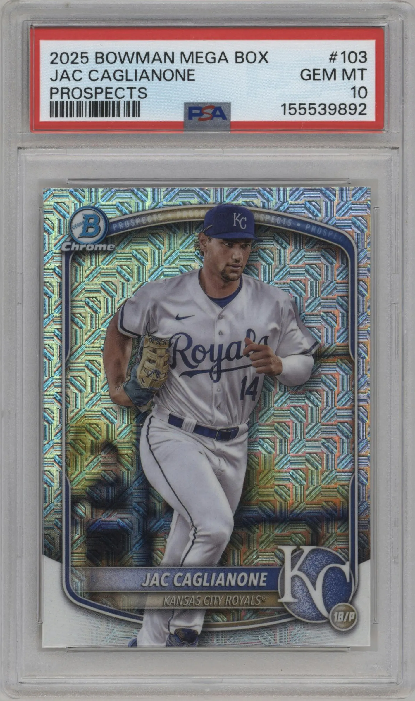 2025 Bowman Mega Box Chr.Pros. Jac Caglianone #BCP-103 PSA 10