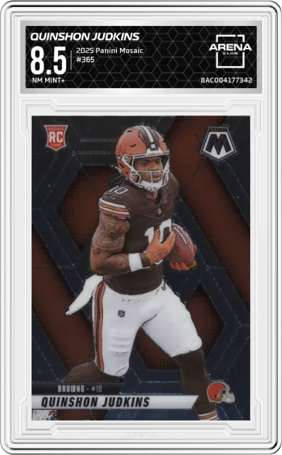 2025 Panini Mosaic Quinshon Judkins #365 ARENA CLUB 8.5