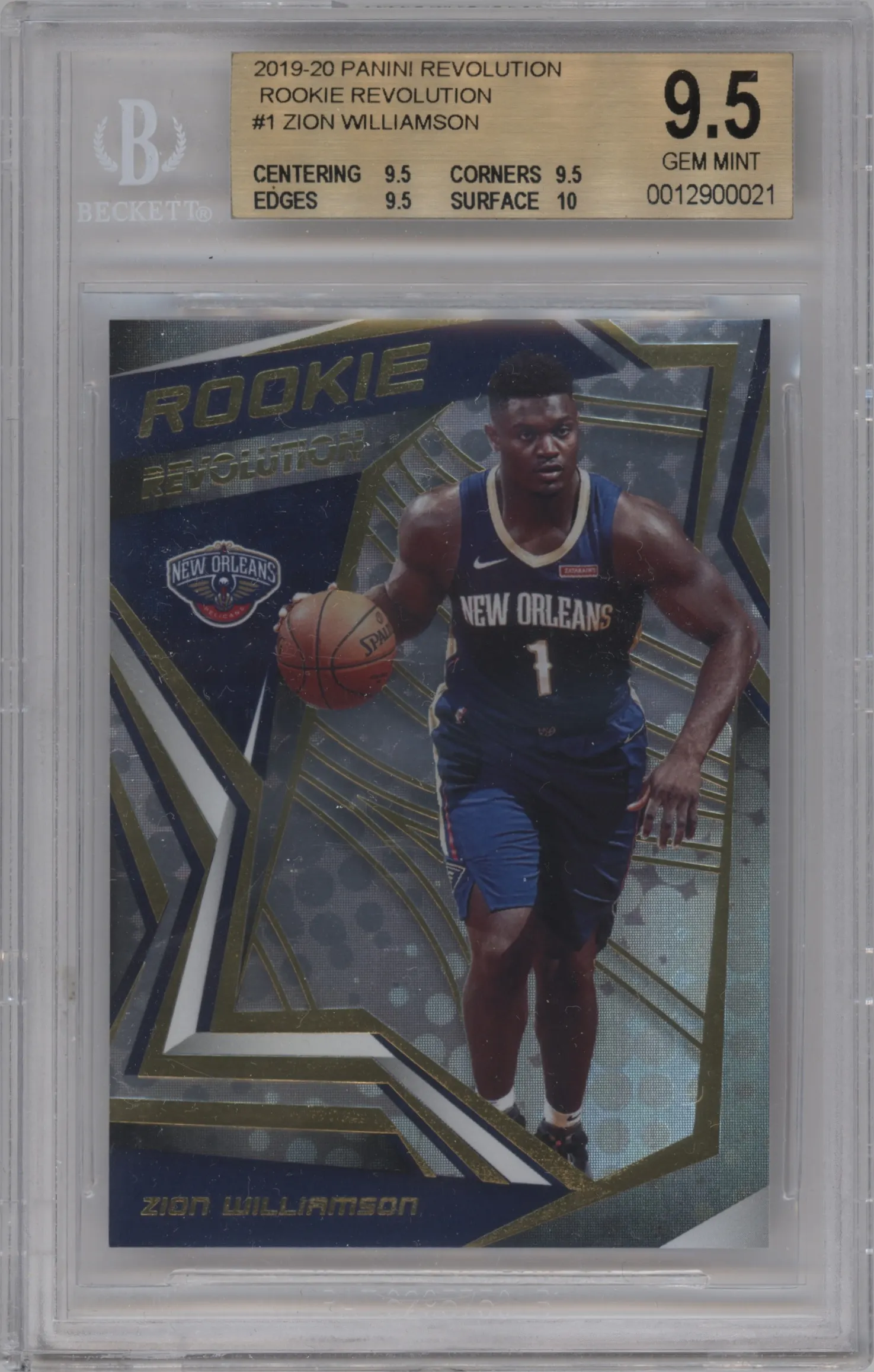 2019 Panini Revolution Rke.Revolution Zion Williamson #1 BGS 9.5