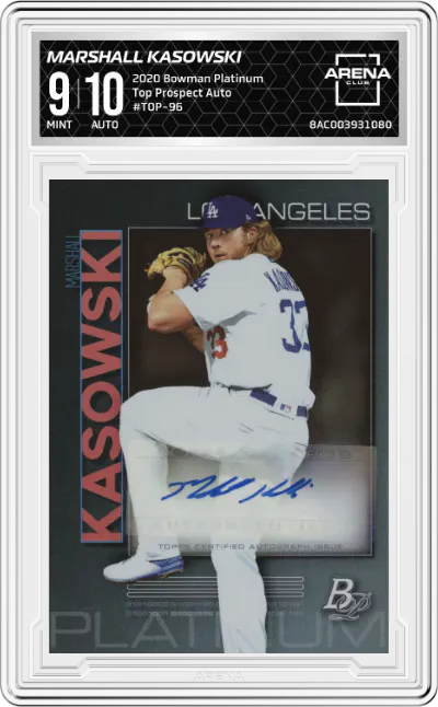 2020 Bowman Platinum Top Prospect Auto Marshall Kasowski ARENA CLUB 9