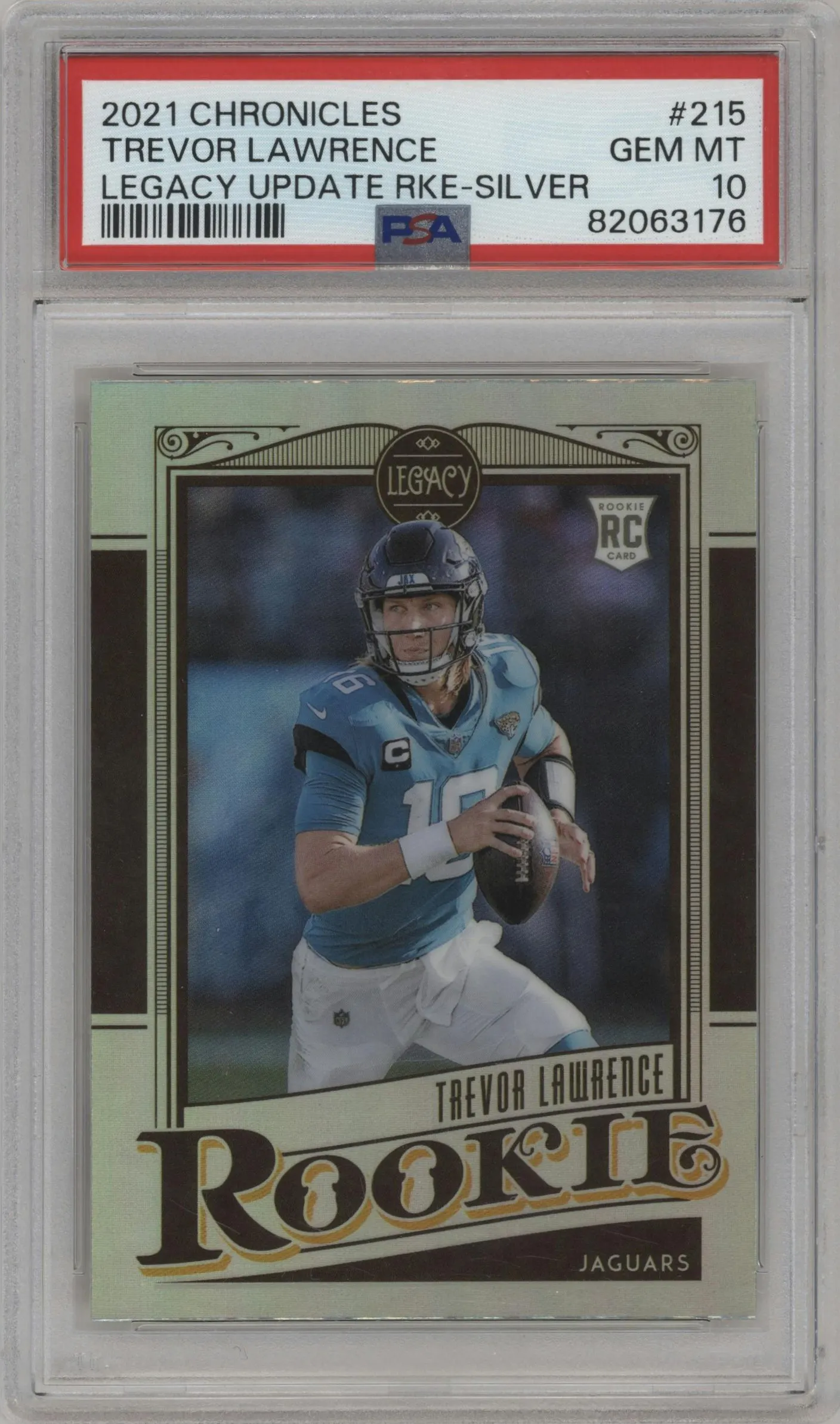 2021 Panini Chronicles Legacy Trevor Lawrence Silver #215 PSA 10