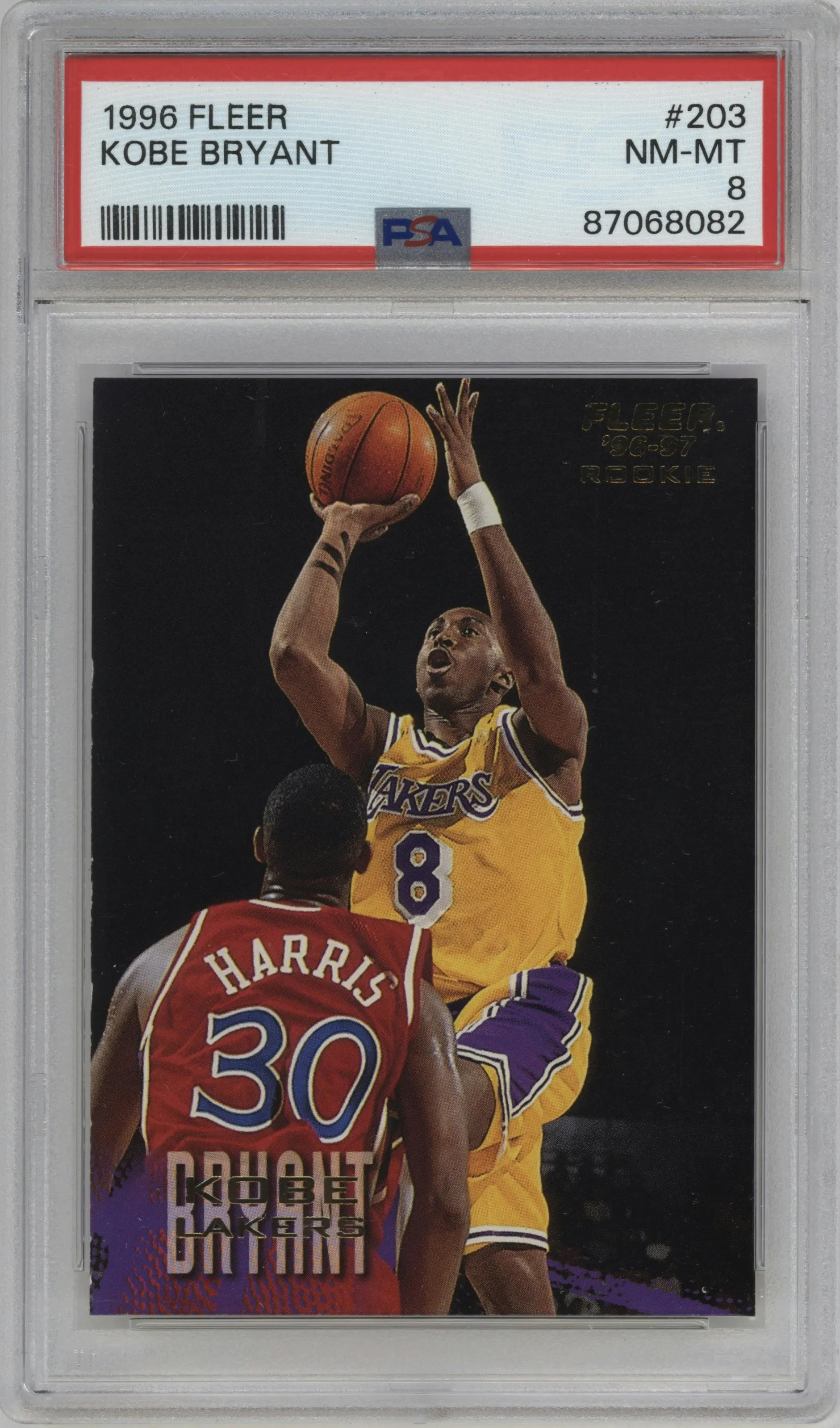 1996 Fleer Kobe Bryant #203 PSA 8
