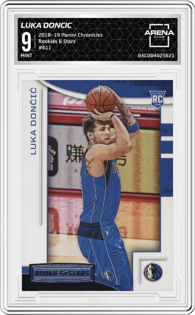 2018 Panini Chronicles Rookies & Stars Luka Doncic #611 ARENA CLUB 9