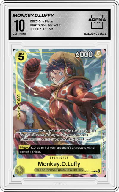 2025 One Piece Monkey.D.Luffy Illustration Box Vol.3 # OP07-109 SR # OP07-109 SR ARENA CLUB 10