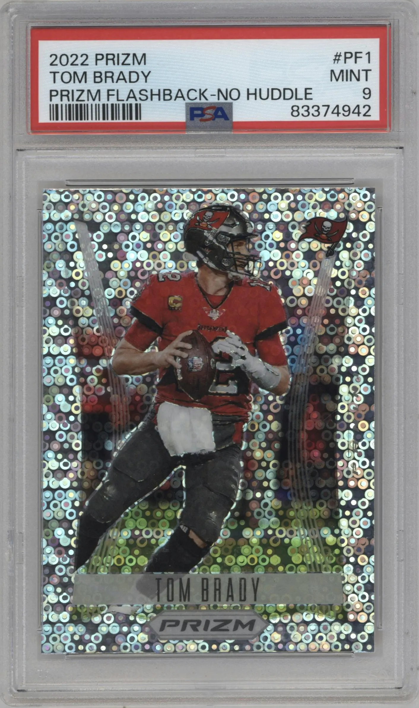 2022 Panini Prizm Flashback Tom Brady No Huddle #PF-1 PSA 9