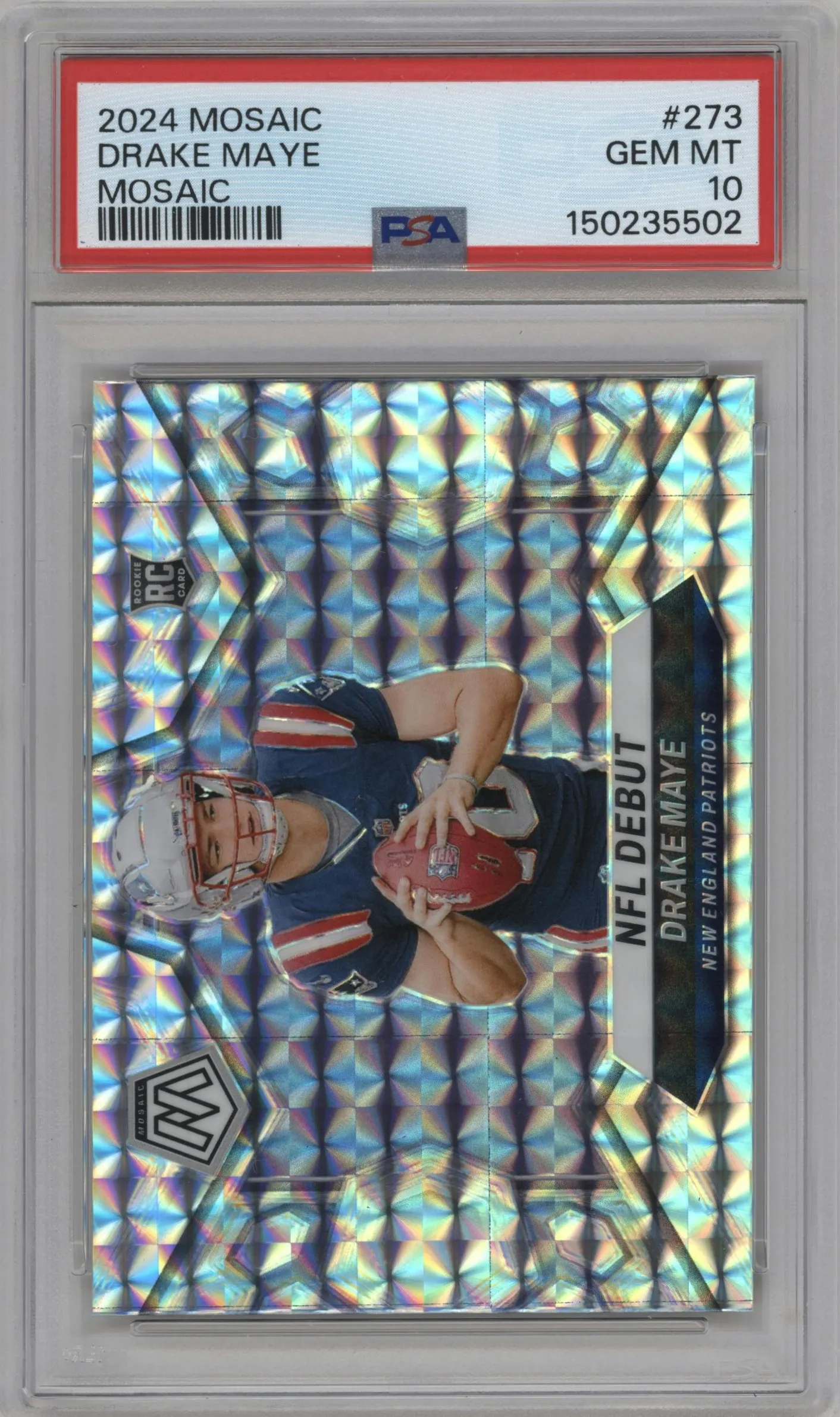 2024 Panini Mosaic Drake Maye Mosaic #273 PSA 10