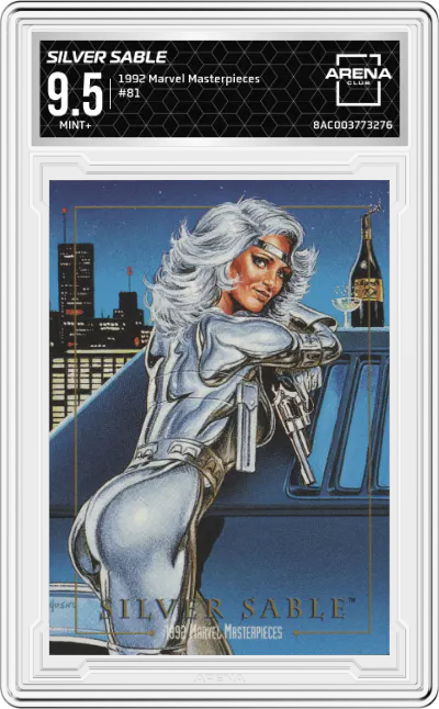 1992 SkyBox Marvel Masterpieces Silver Sable #81 ARENA CLUB 9.5