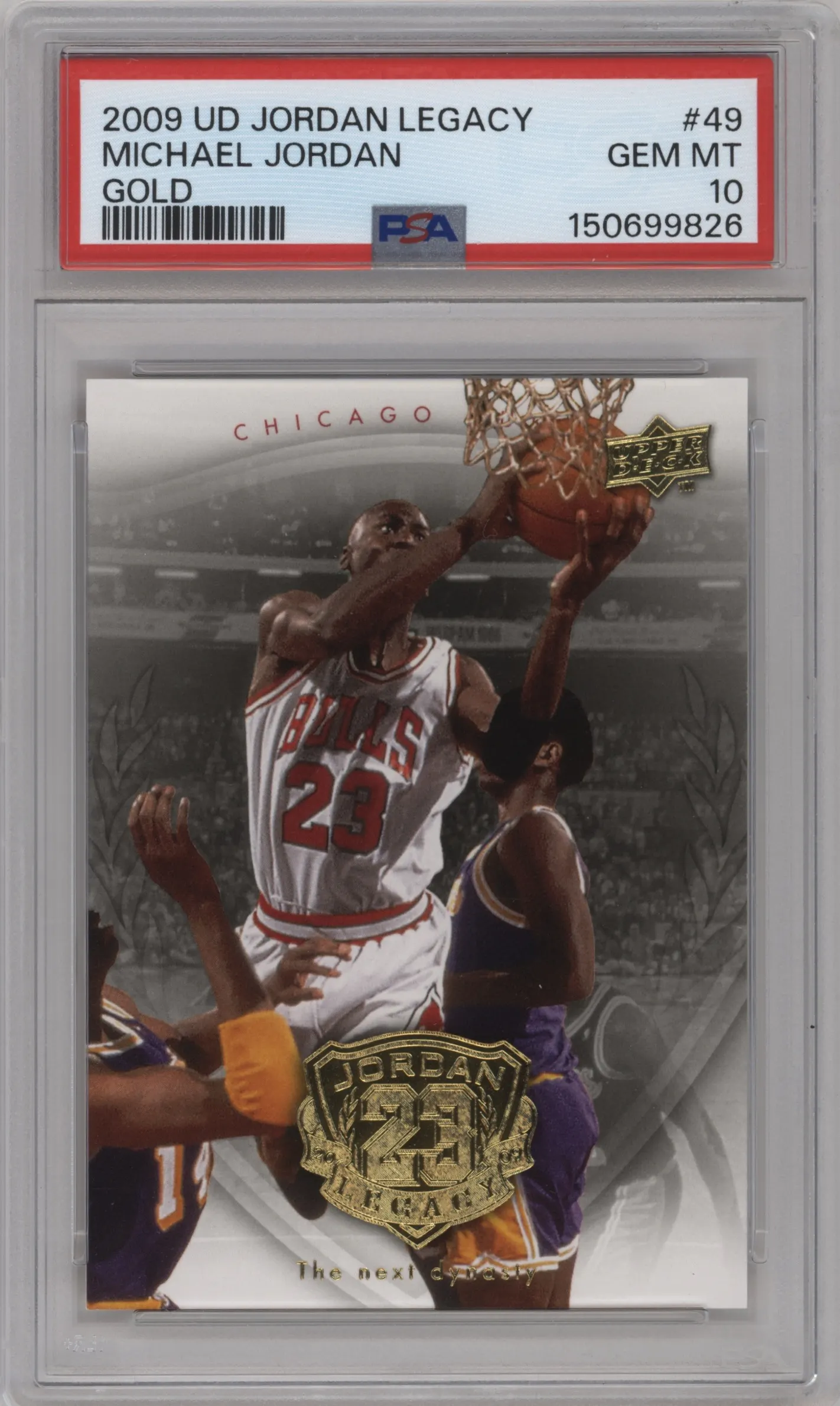 2009 Upper Deck Michael Jordan Legacy Collection Hall of Fame Edition Michael Jordan Gold PSA 10