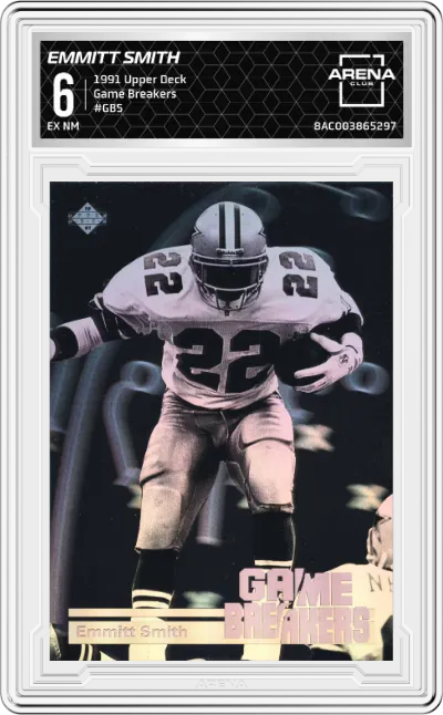 1991 Upper Deck Game Breakers Emmitt Smith #GB5 ARENA CLUB 6
