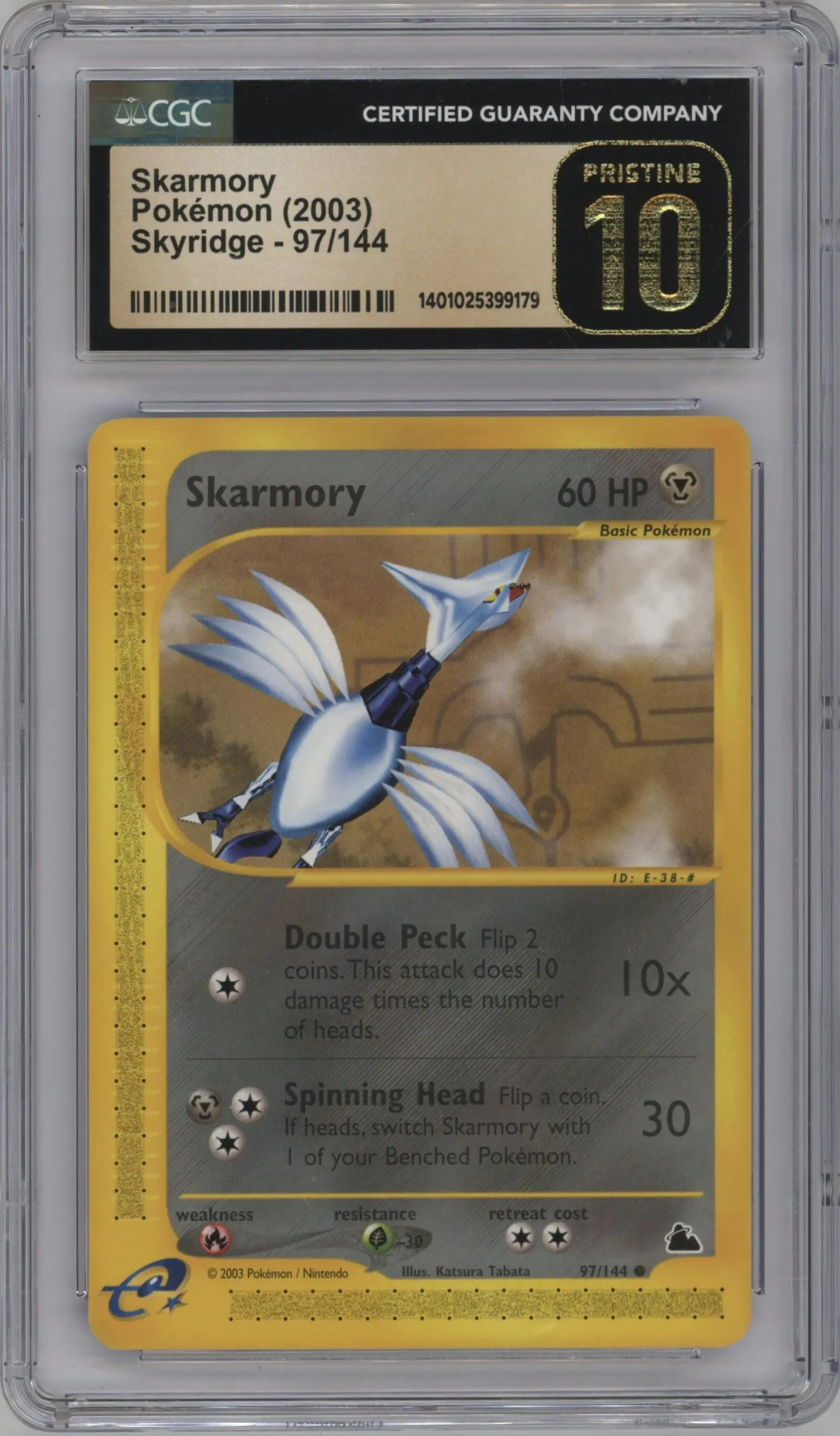 2003 Pokemon E-CARD Skyridge Skarmory #97 CGC 10
