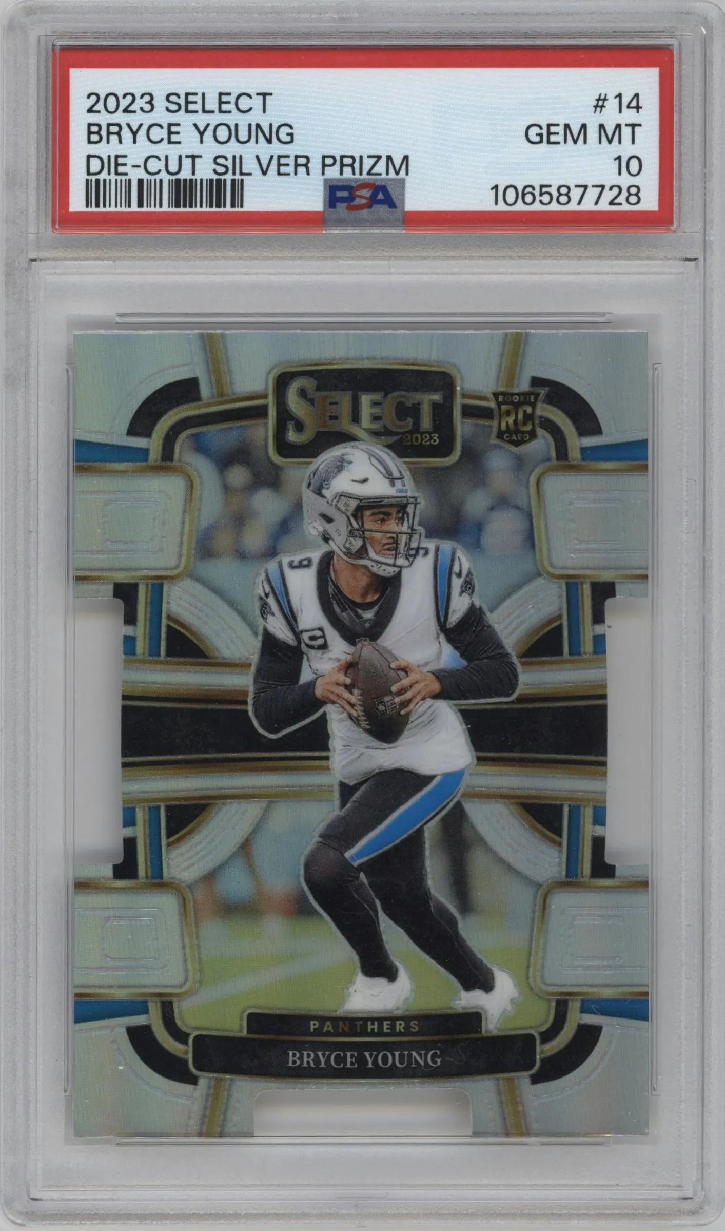 2023 Panini Select Bryce Young Die-Cut Silver #14 PSA 10