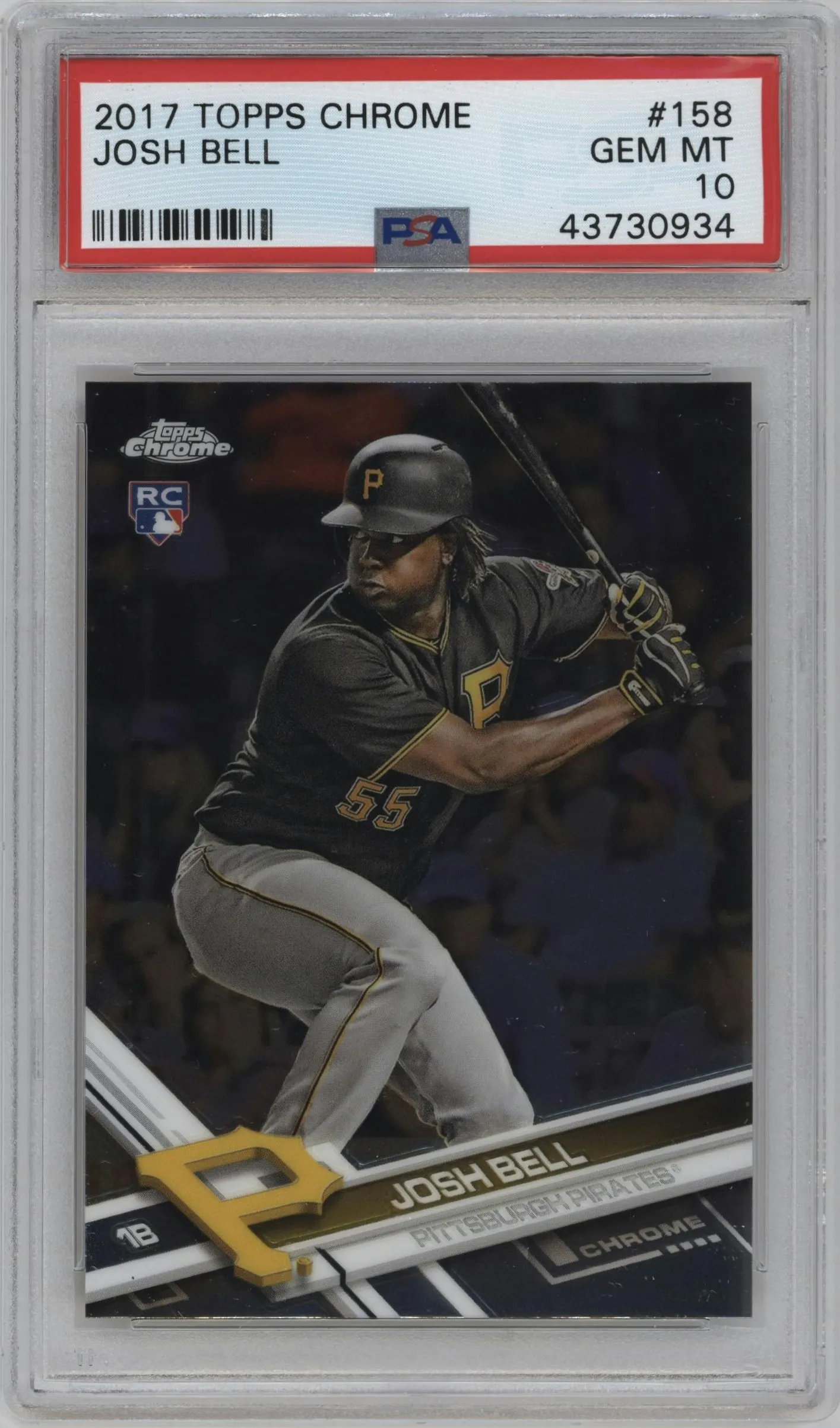 2017 Topps Chrome Josh Bell PSA 10
