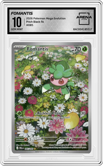 2026 Pokemon Mega Evolution Pitch Black Fomantis #085 ARENA CLUB 10